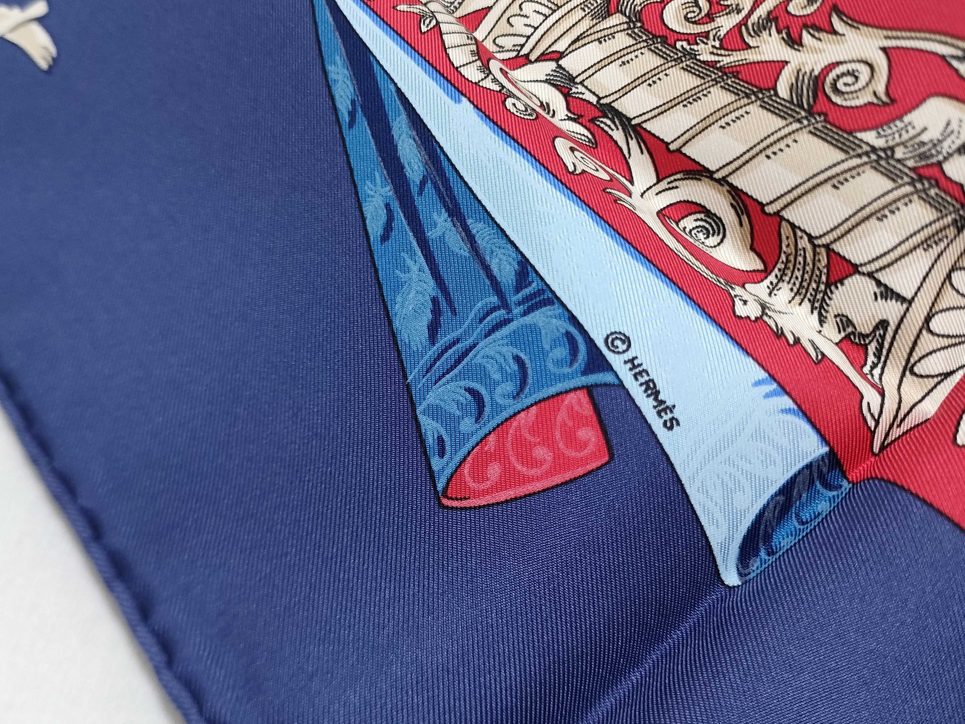Vintage Hermes L'Atlantide (The Atlantis) Silk Carre 90
