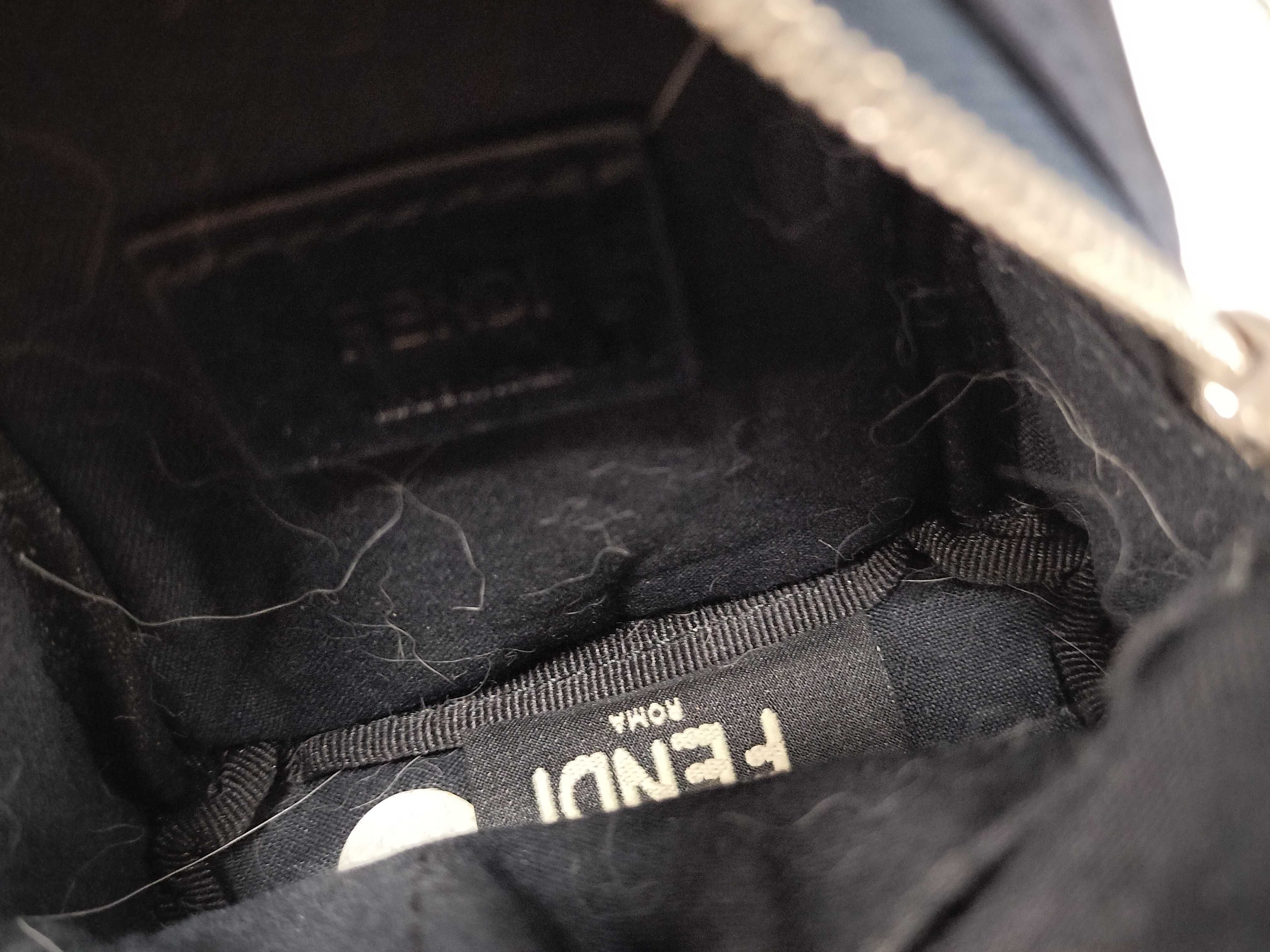 Fendi Monster Bag Bug Navy Nylon and Leather Mini Backpack Charm