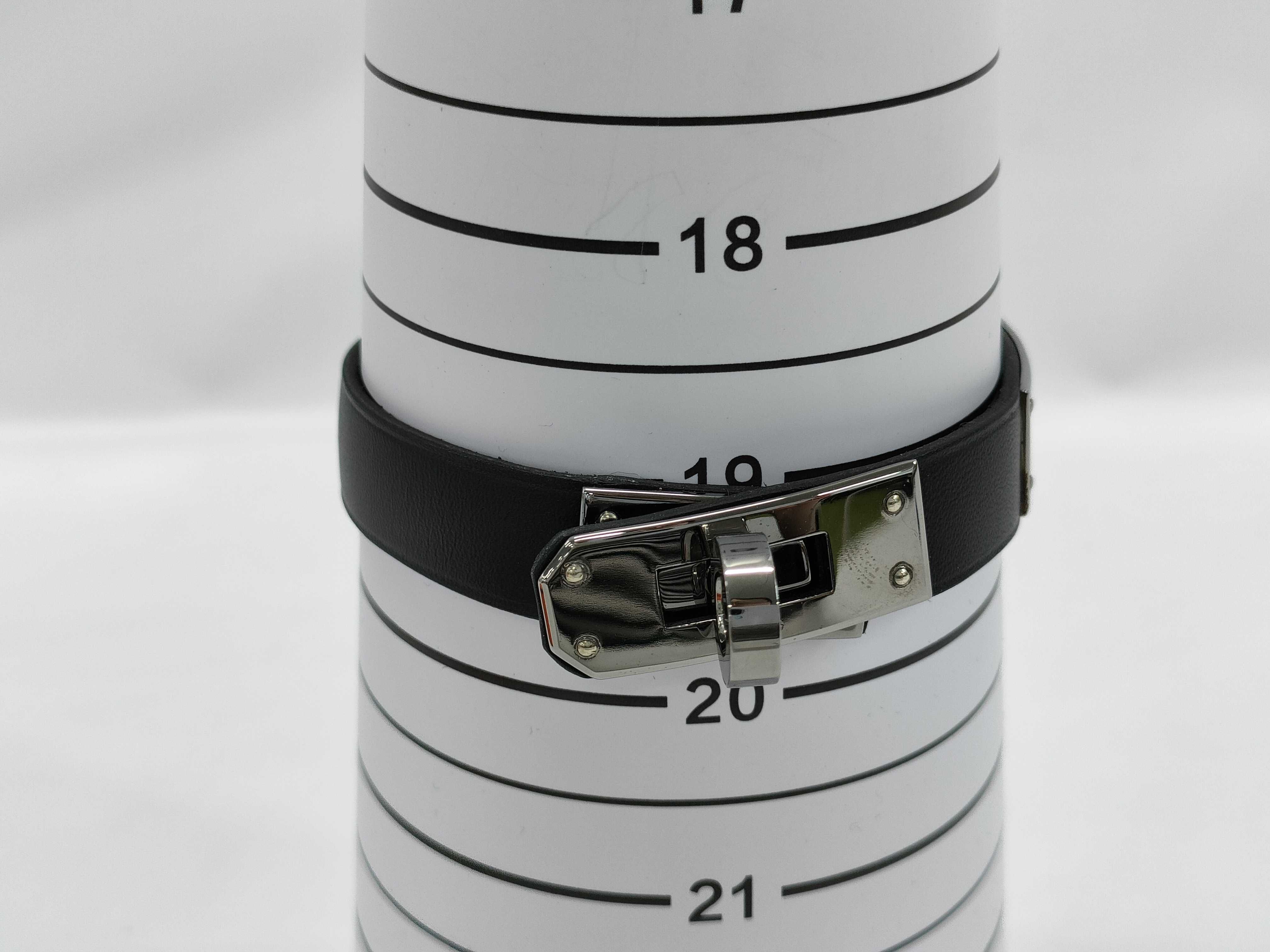 Hermes Kelly Black Leather Bracelet with Box