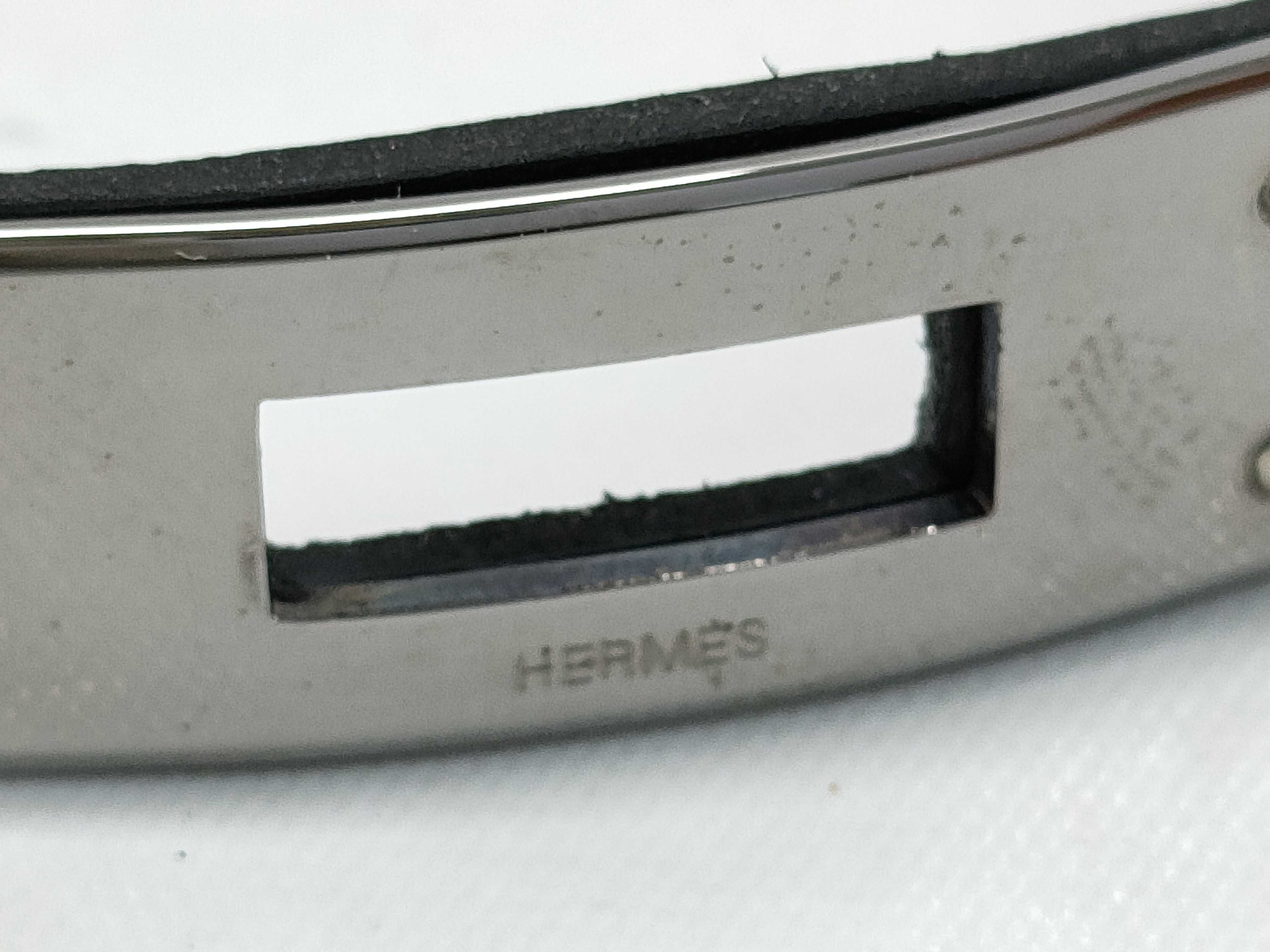 Hermes Kelly Black Leather Bracelet with Box