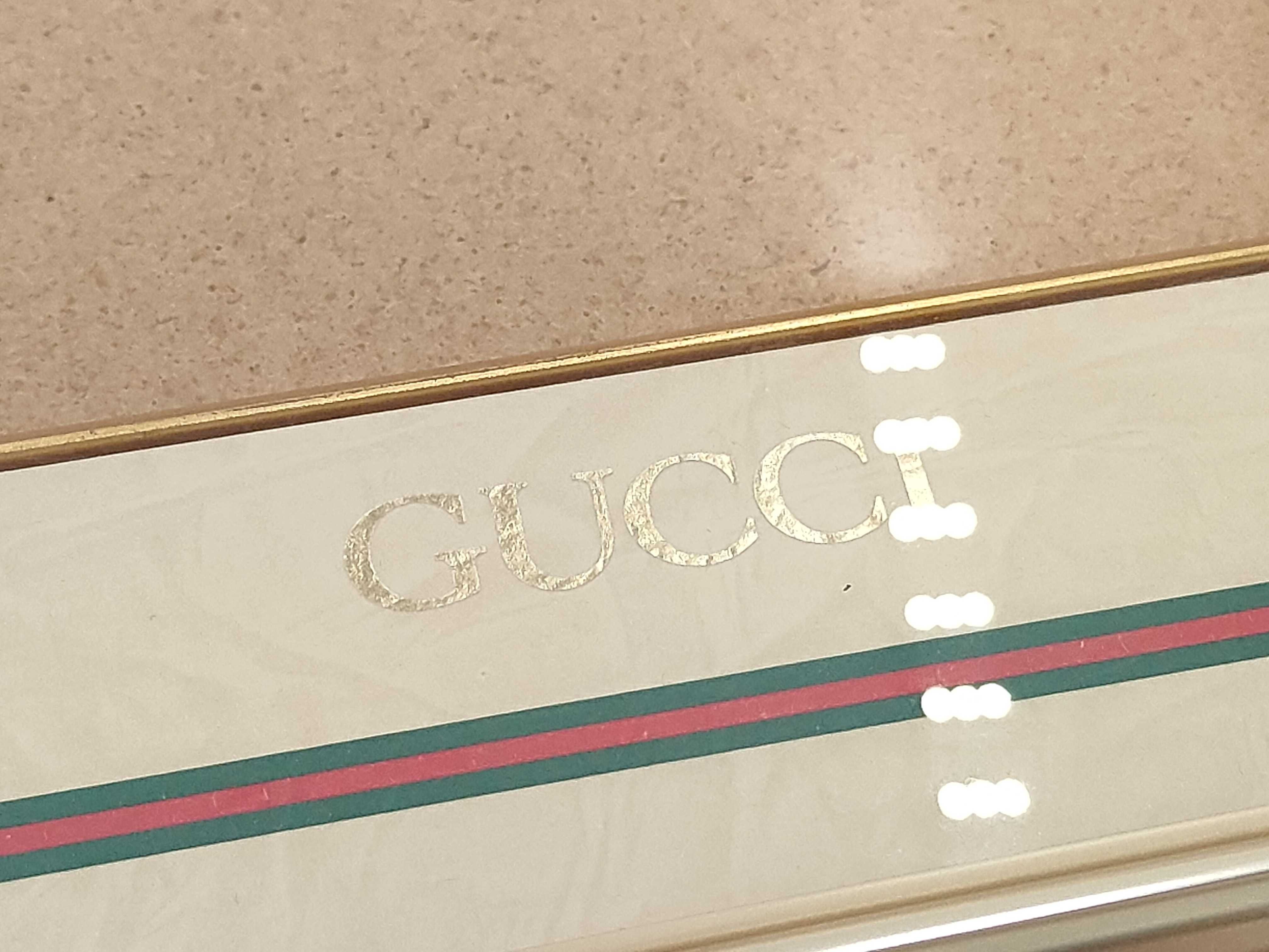Vintage Gucci Gold-Toned Metal and Mat Photo Frame
