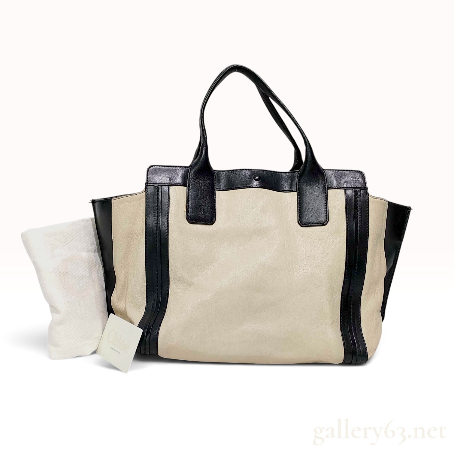 Chloe Allison Bicolor Leather Tote Bag with Dust Bag
