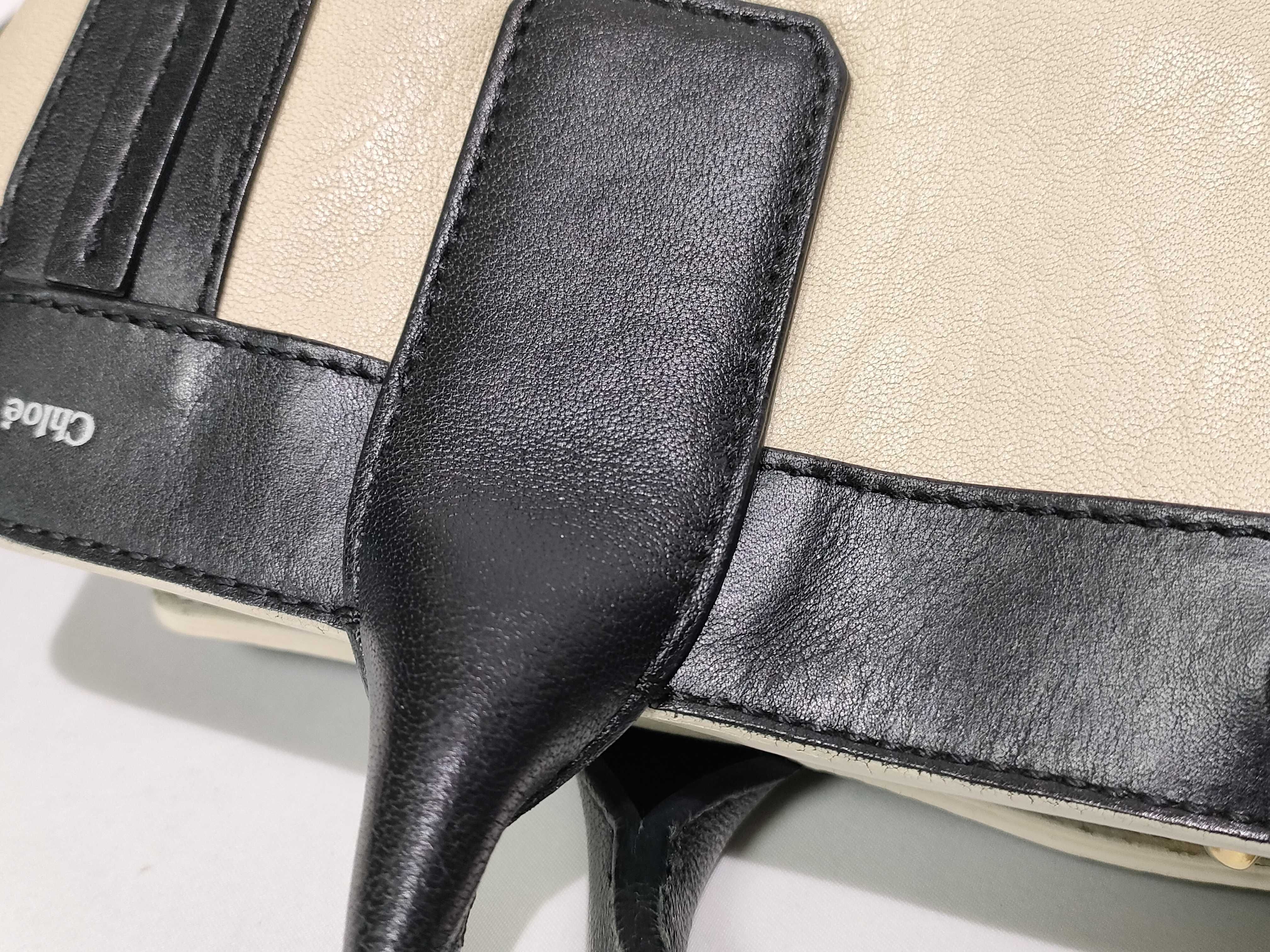 Chloe Allison Bicolor Leather Tote Bag with Dust Bag