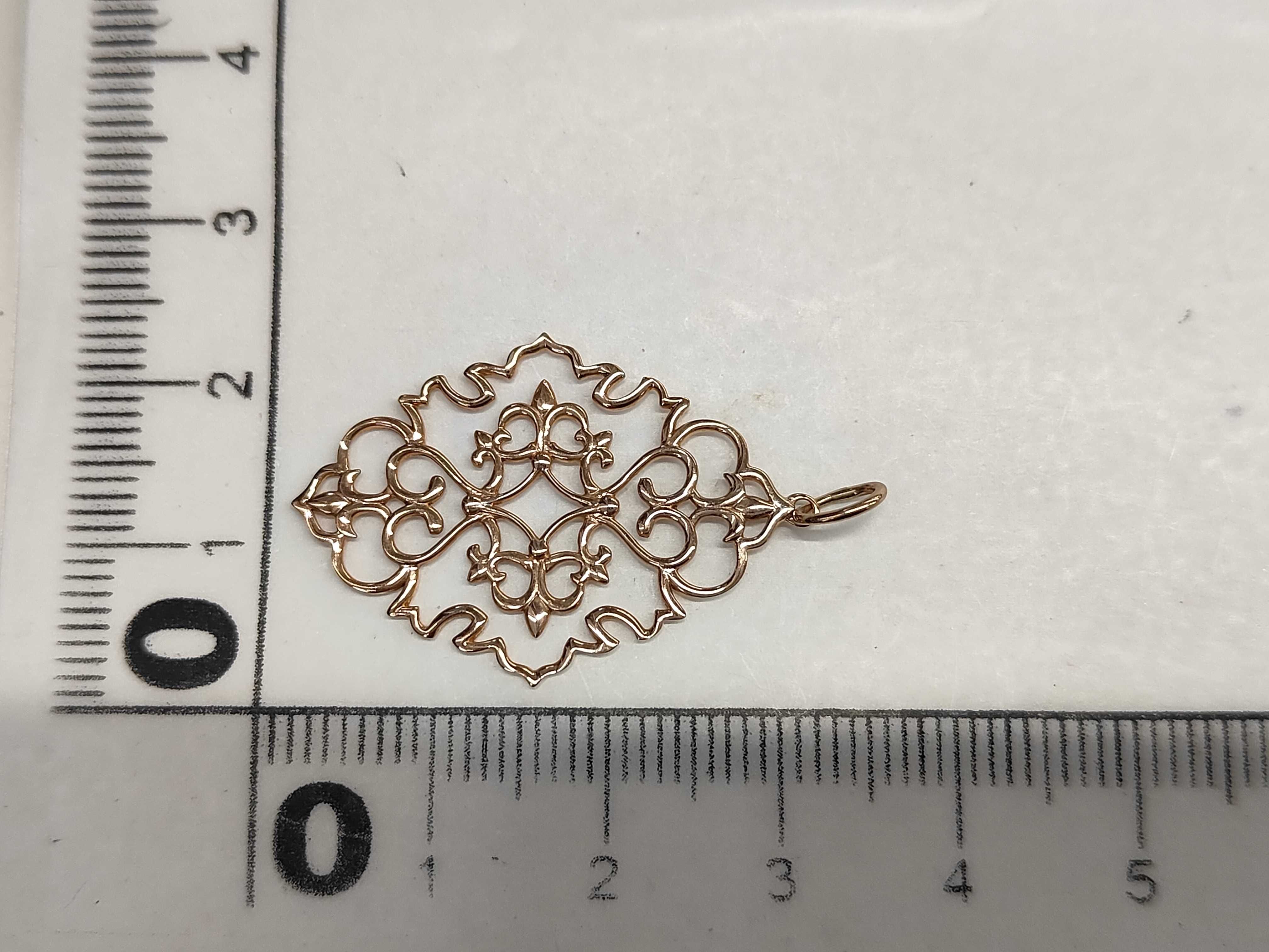 Agete Jasmine 10K Yellow Gold Filigree Pendant Charm