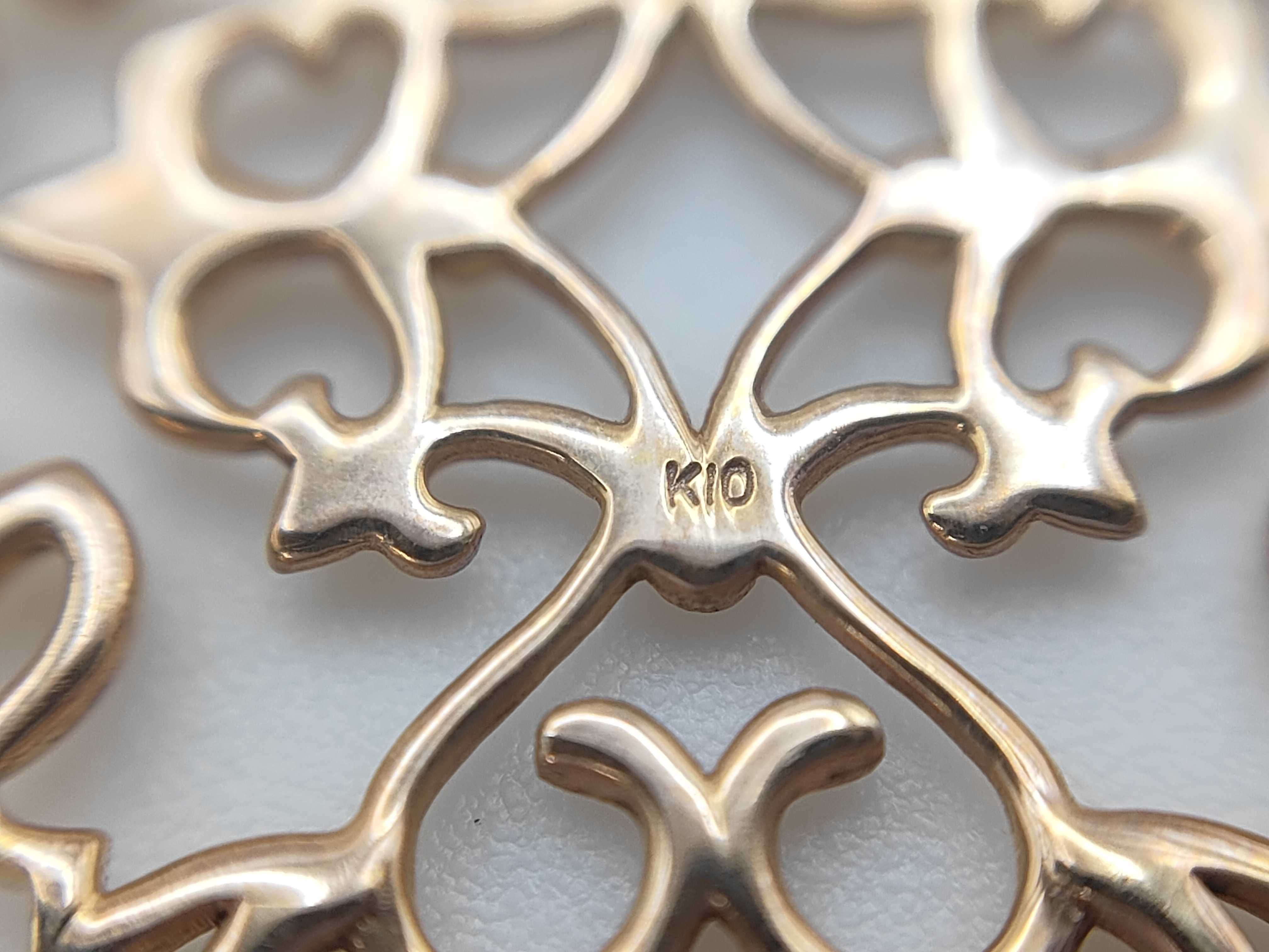 Agete Jasmine 10K Yellow Gold Filigree Pendant Charm