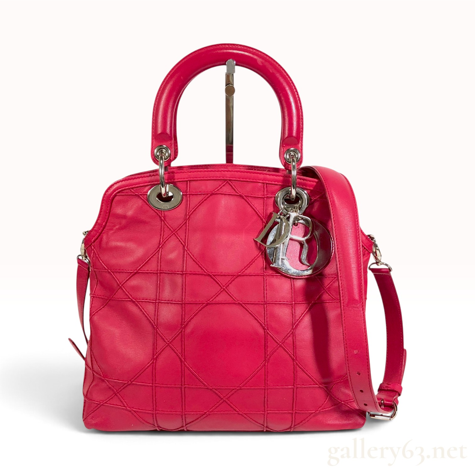Christian Dior Granville Fuchsia Quilted Leather Tote Bag