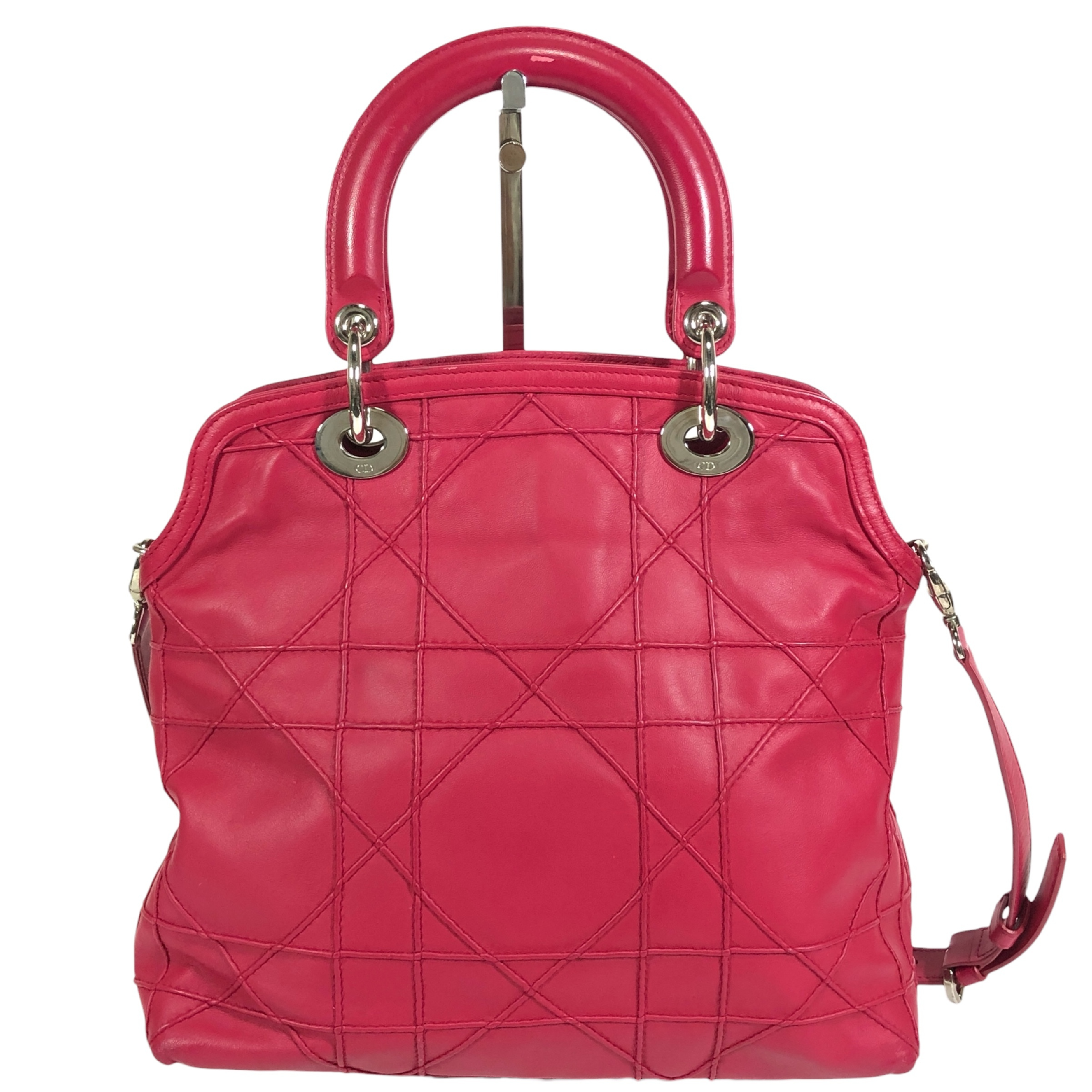 Christian Dior Granville Fuchsia Quilted Leather Tote Bag