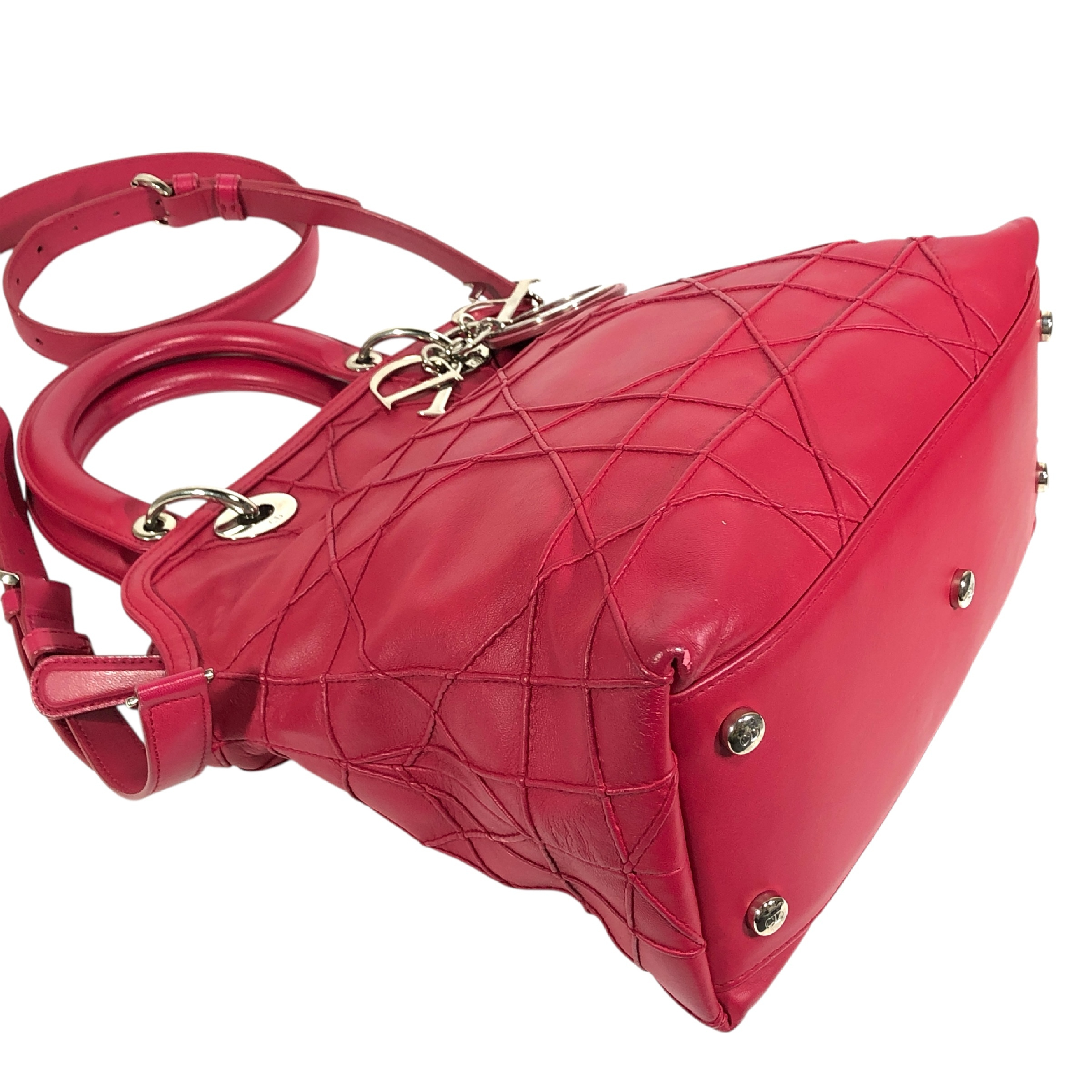 Christian Dior Granville Fuchsia Quilted Leather Tote Bag