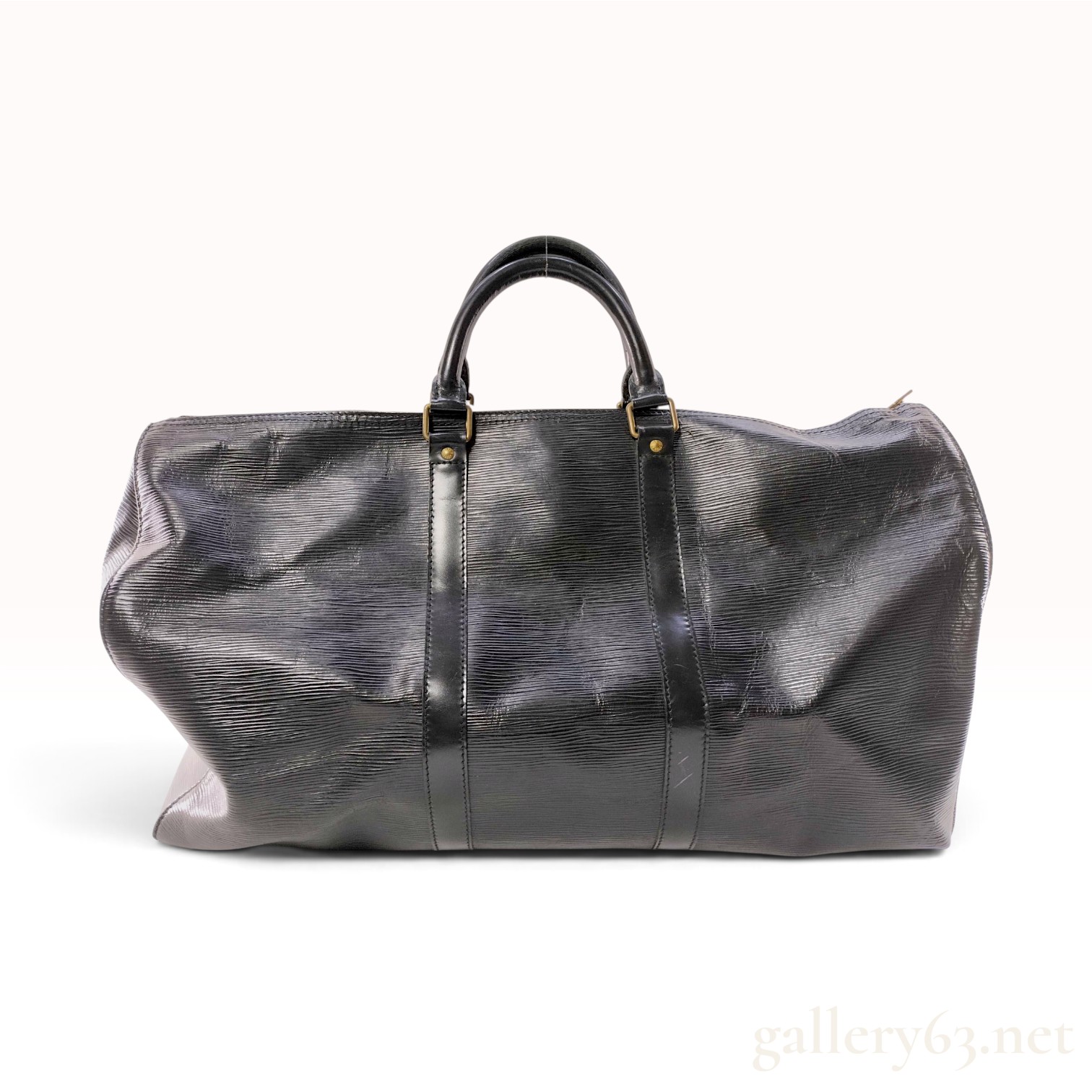 Louis Vuitton Keepall 50 Black Epi Leather Travel Bag