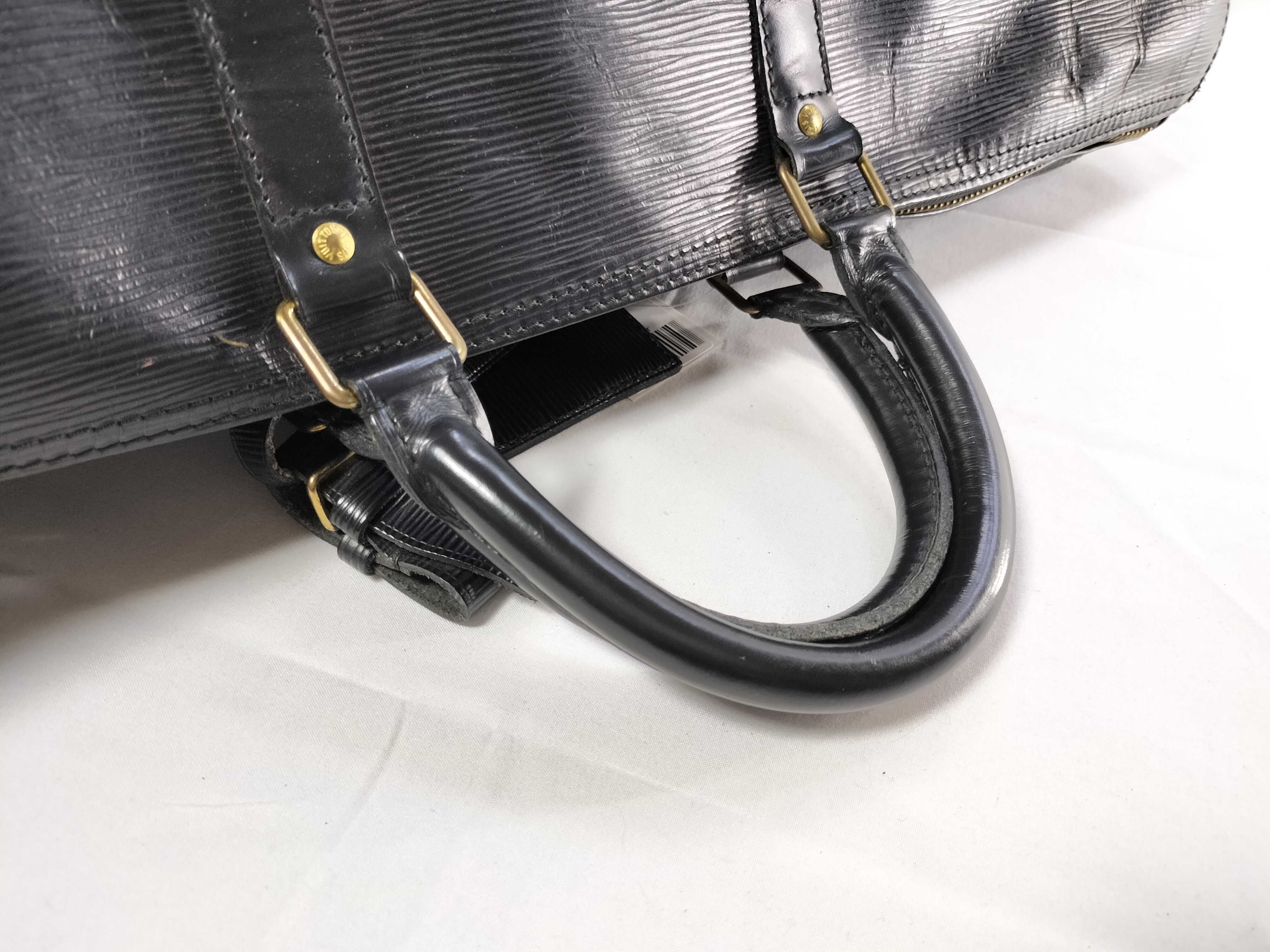 Louis Vuitton Keepall 50 Black Epi Leather Travel Bag