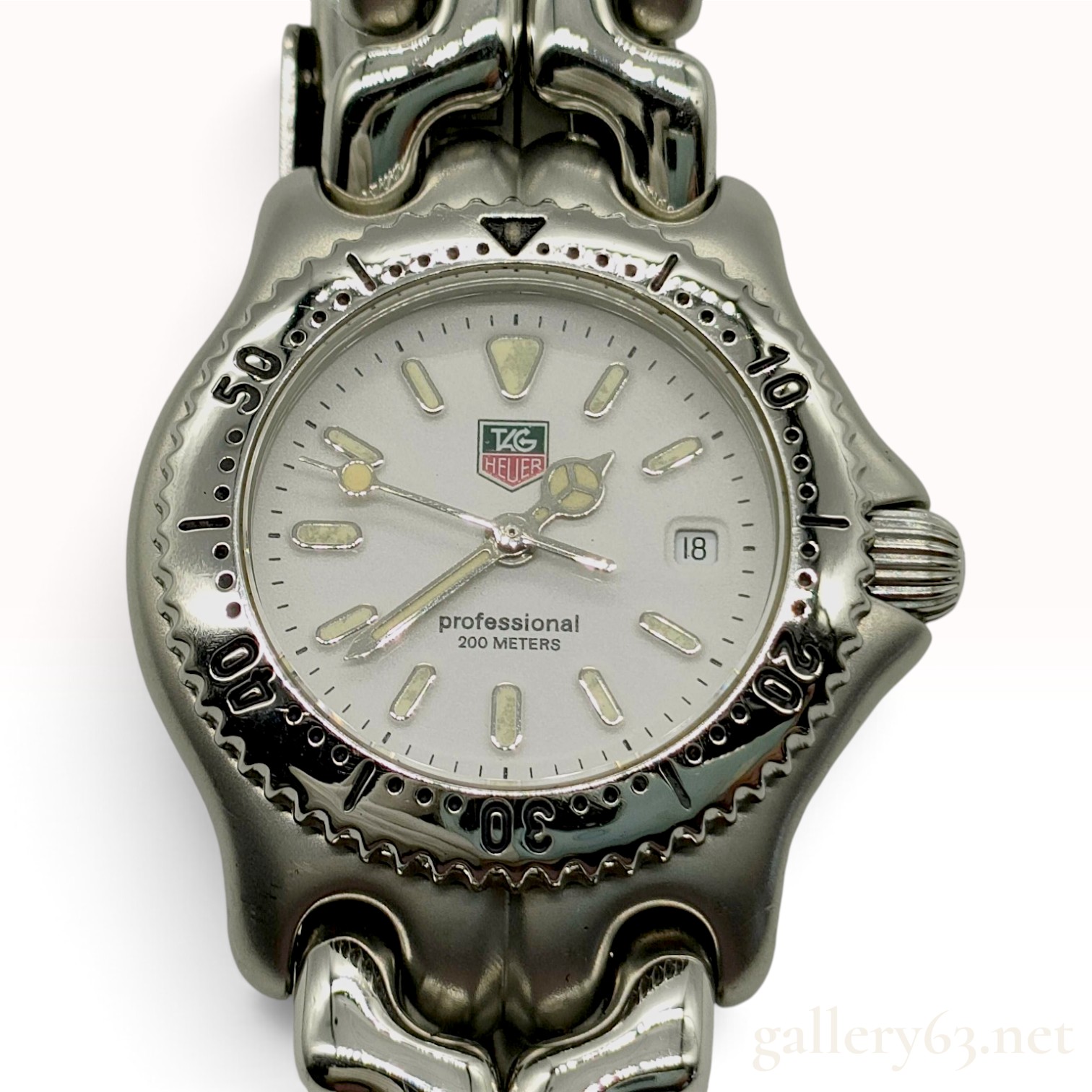 28mm Ladies TAG Heuer S/el Professional S99.015 White Dial Stainless Steel Wristwatch