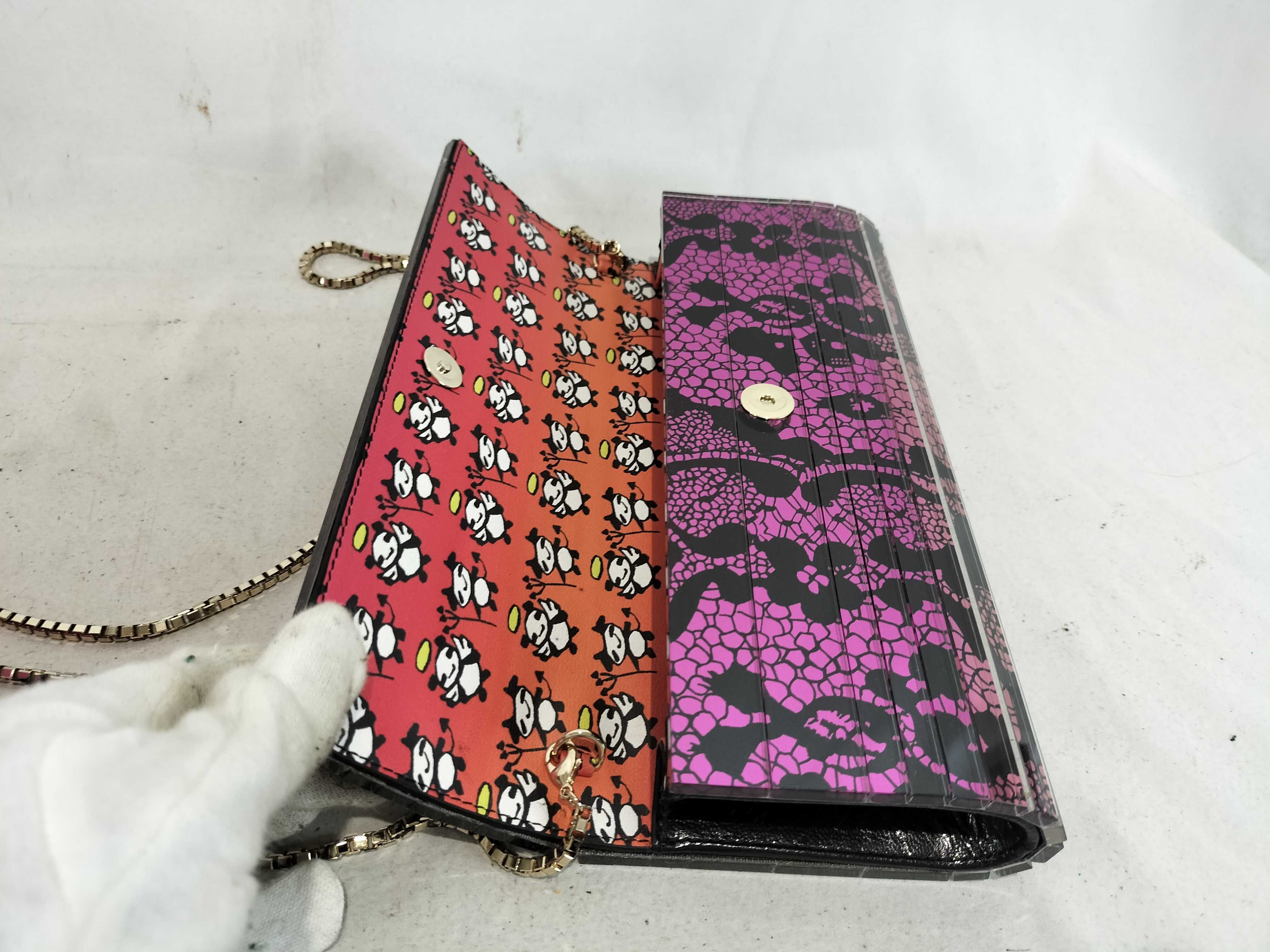 Jimmy Choo x Rob Pruitt Candy Multicolored Lace Acrylic Clutch with Box