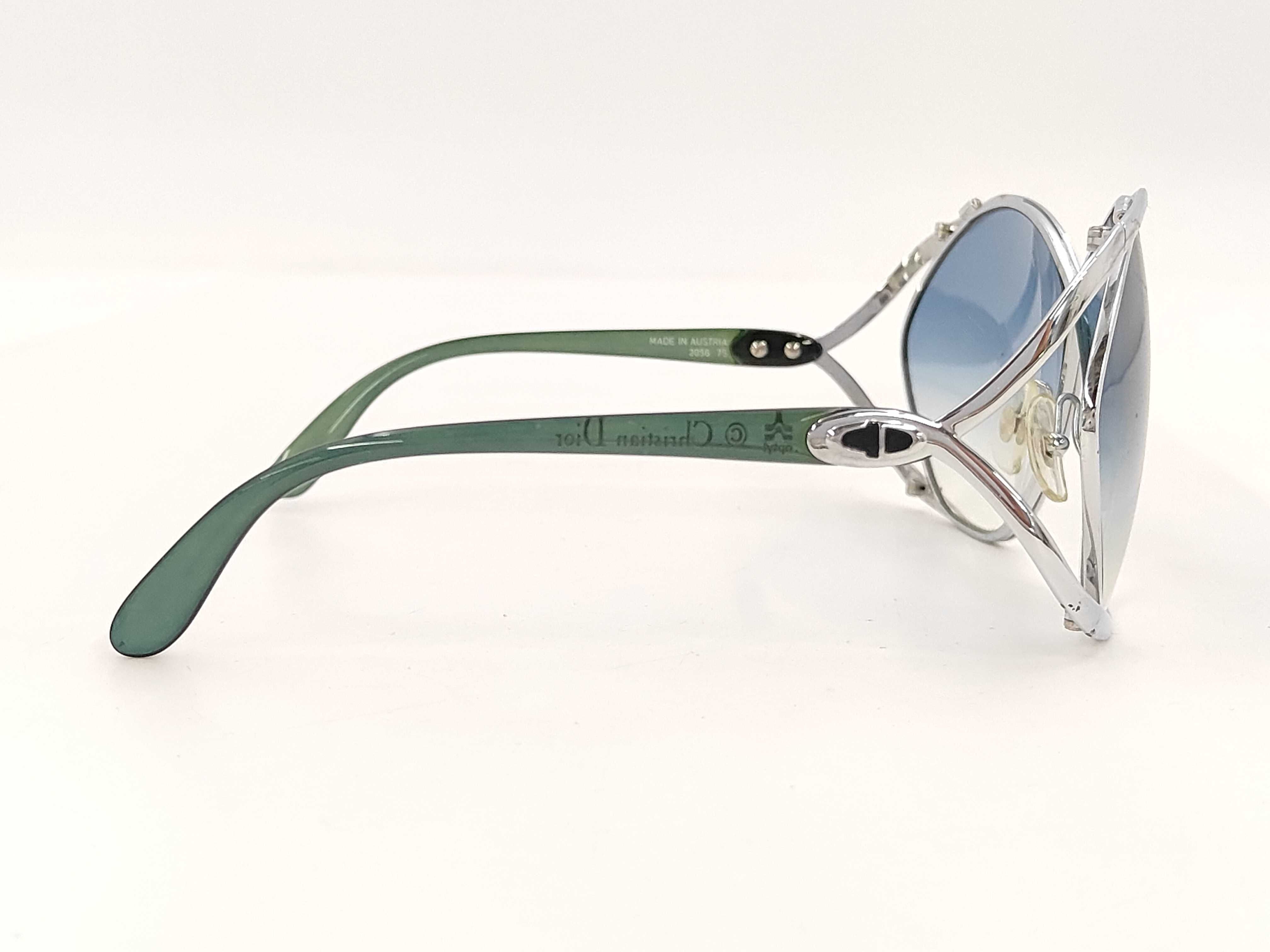 Vintage Christian Dior 2056 70 Metal Butterfly Sunglasses