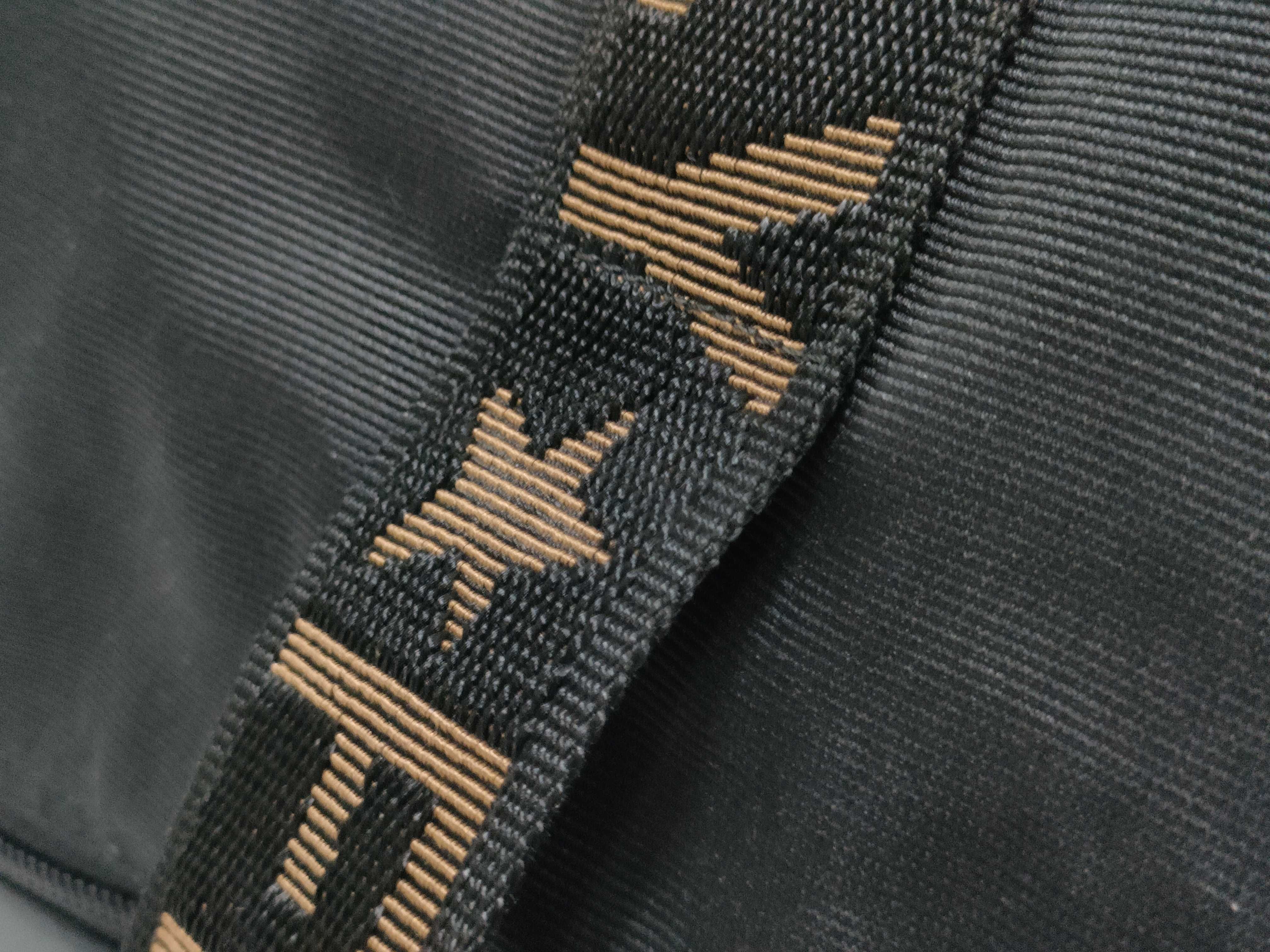 Fendi Roma 1925 Logo Tape Black Nylon Duffle Bag