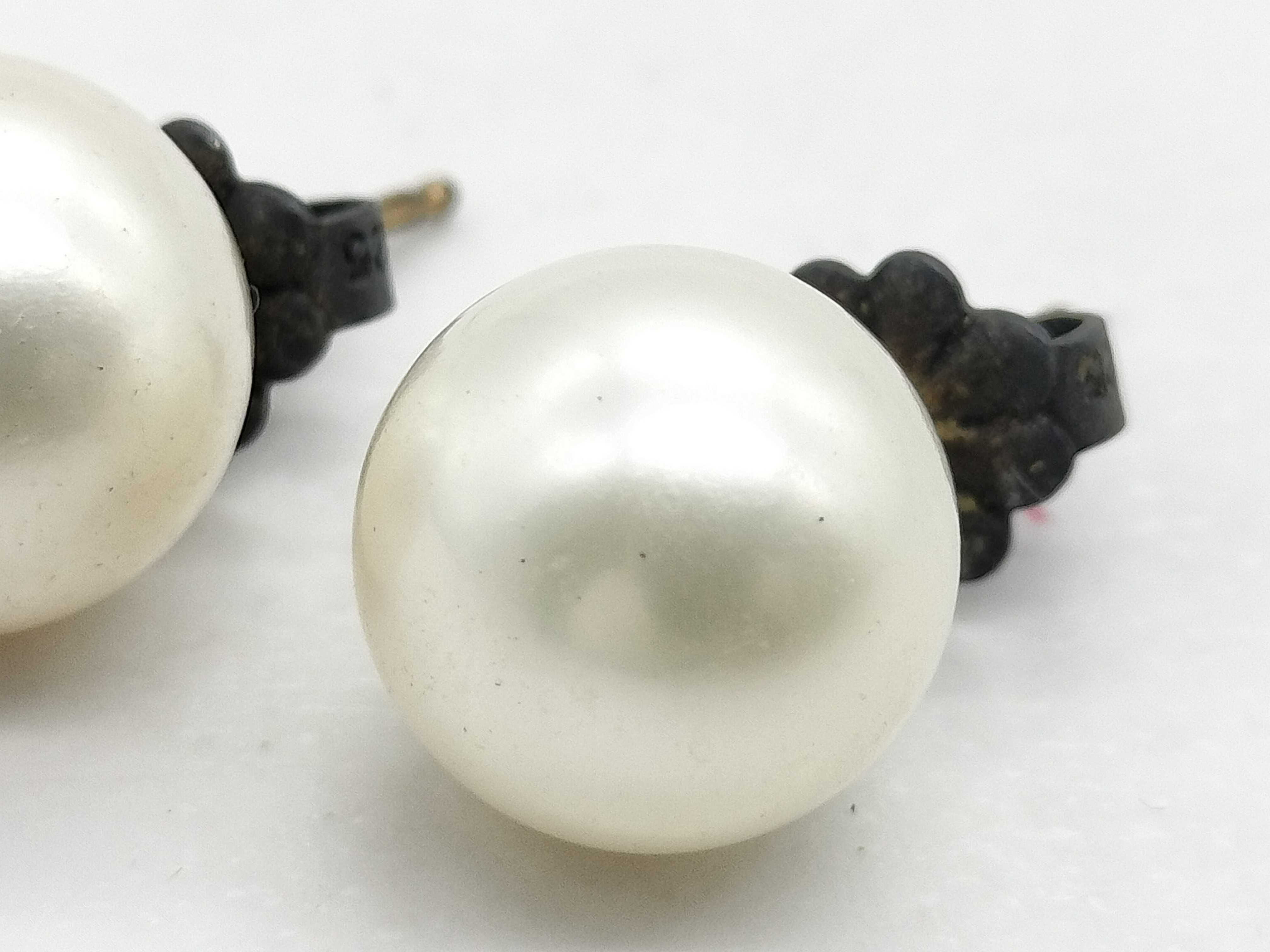 Tiffany & Co. Sterling Silver and 9.5mm Cultured Pearl Stud Earrings