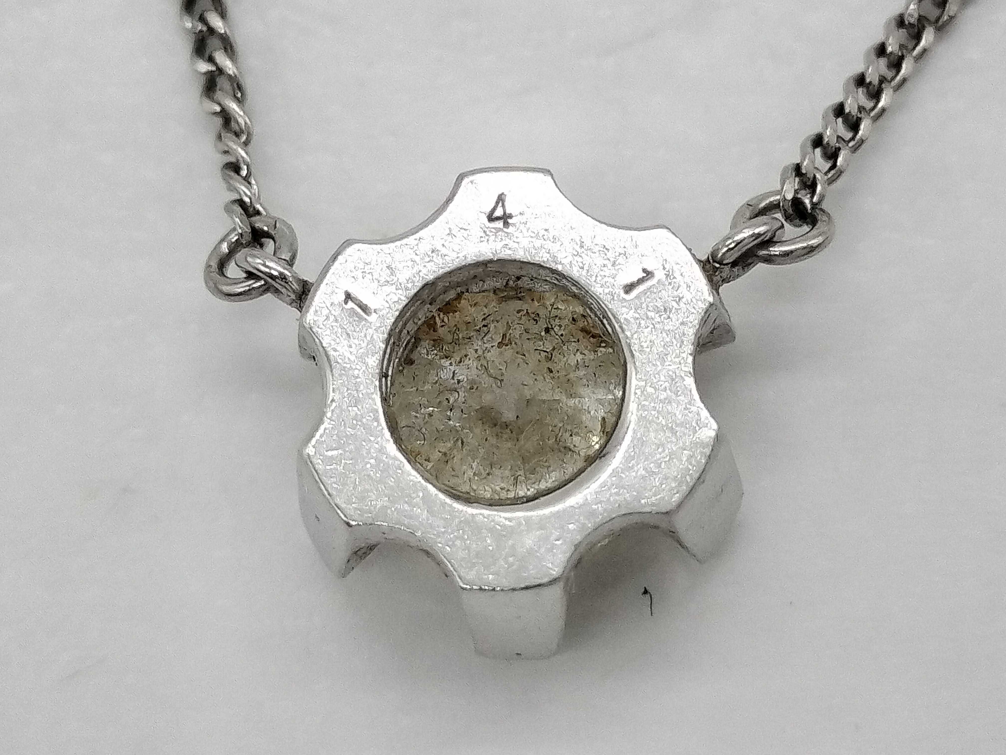 Pt850 Platinum and 1.41ct Natural Diamond Solitaire Pendant Necklace
