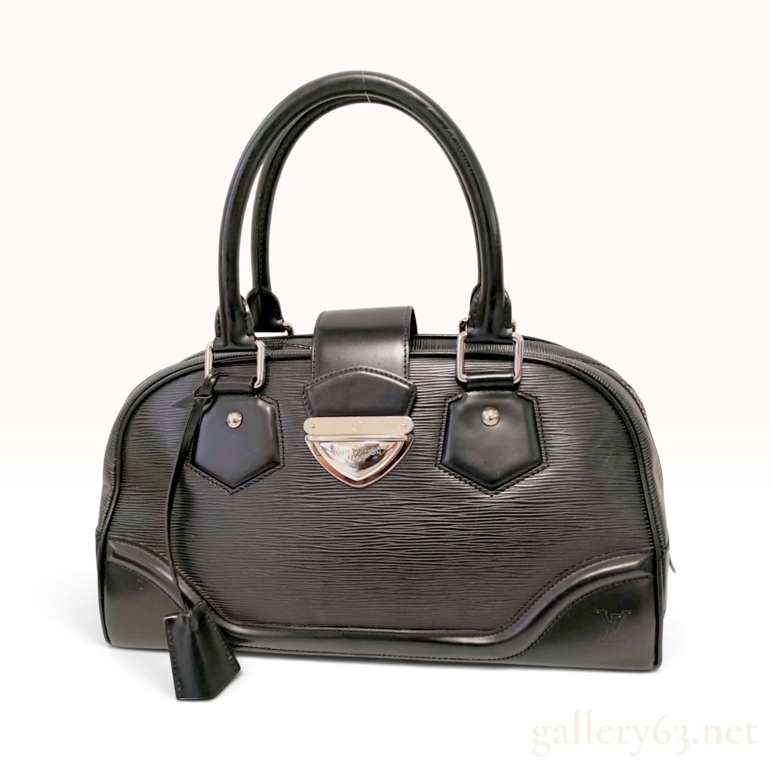 Louis Vuitton Montaigne Bowling GM Noir Epi Leather Handbag