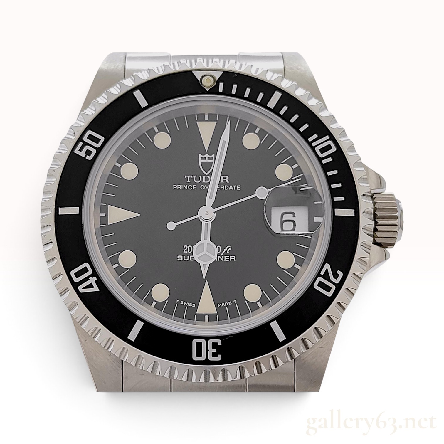 Vintage Tudor Prince Oysterdate Submariner 79190 Stainless Steel Wristwatch with Box and Papers