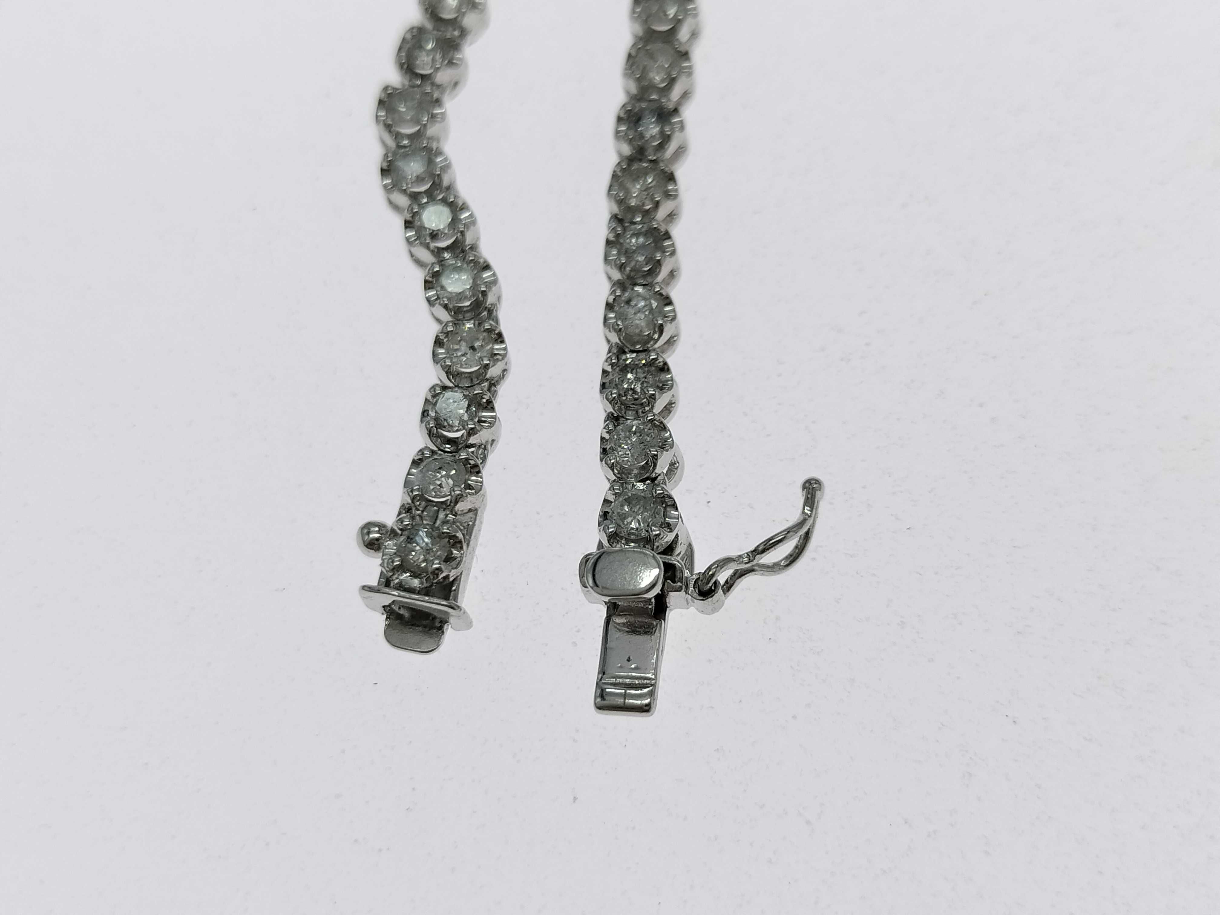 10.00ctw Natural Diamond Pt850 Graduated Line Necklace