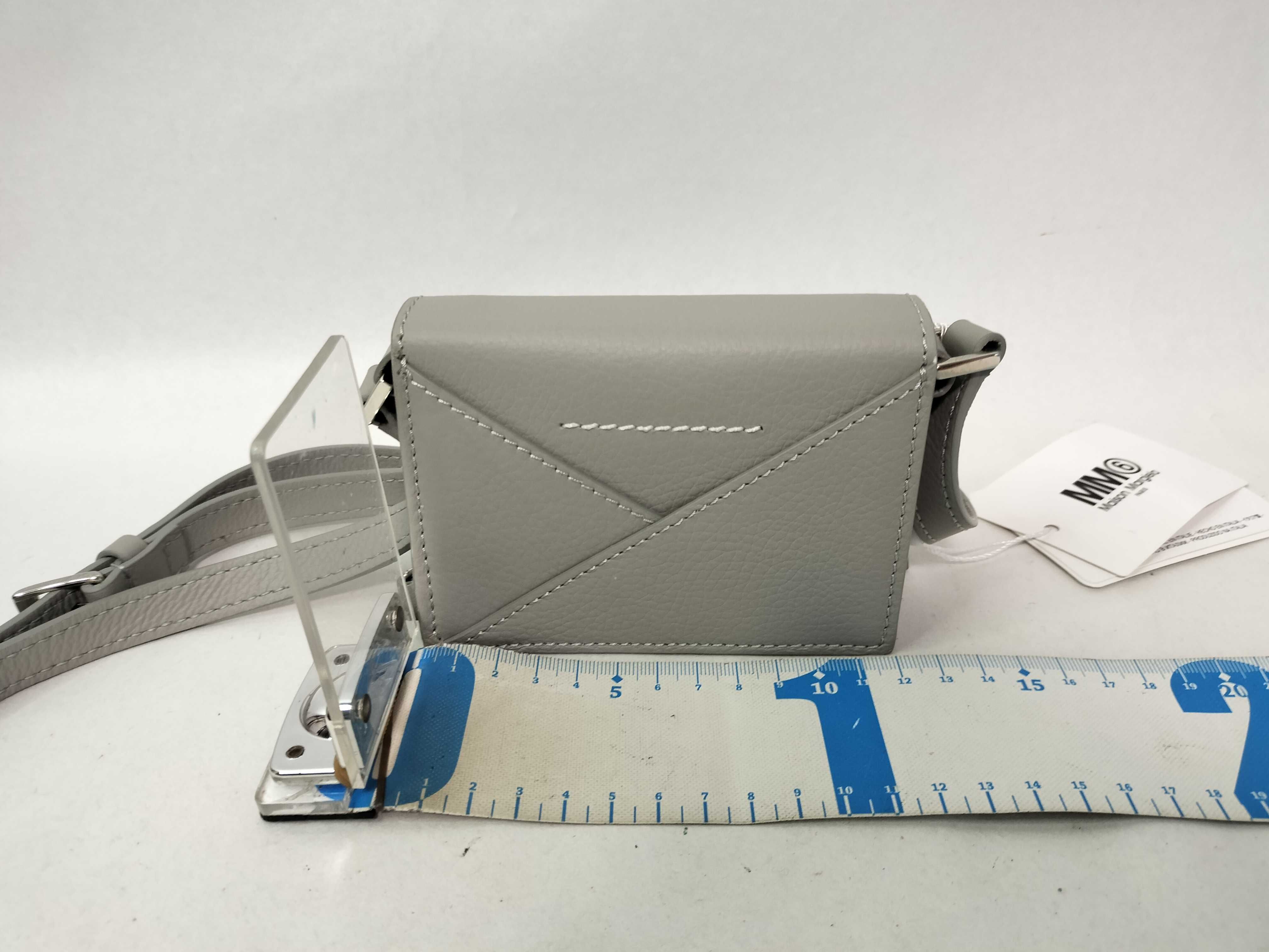 Brand New Maison Margiela Gray Leather Crossbody Bag MM6
