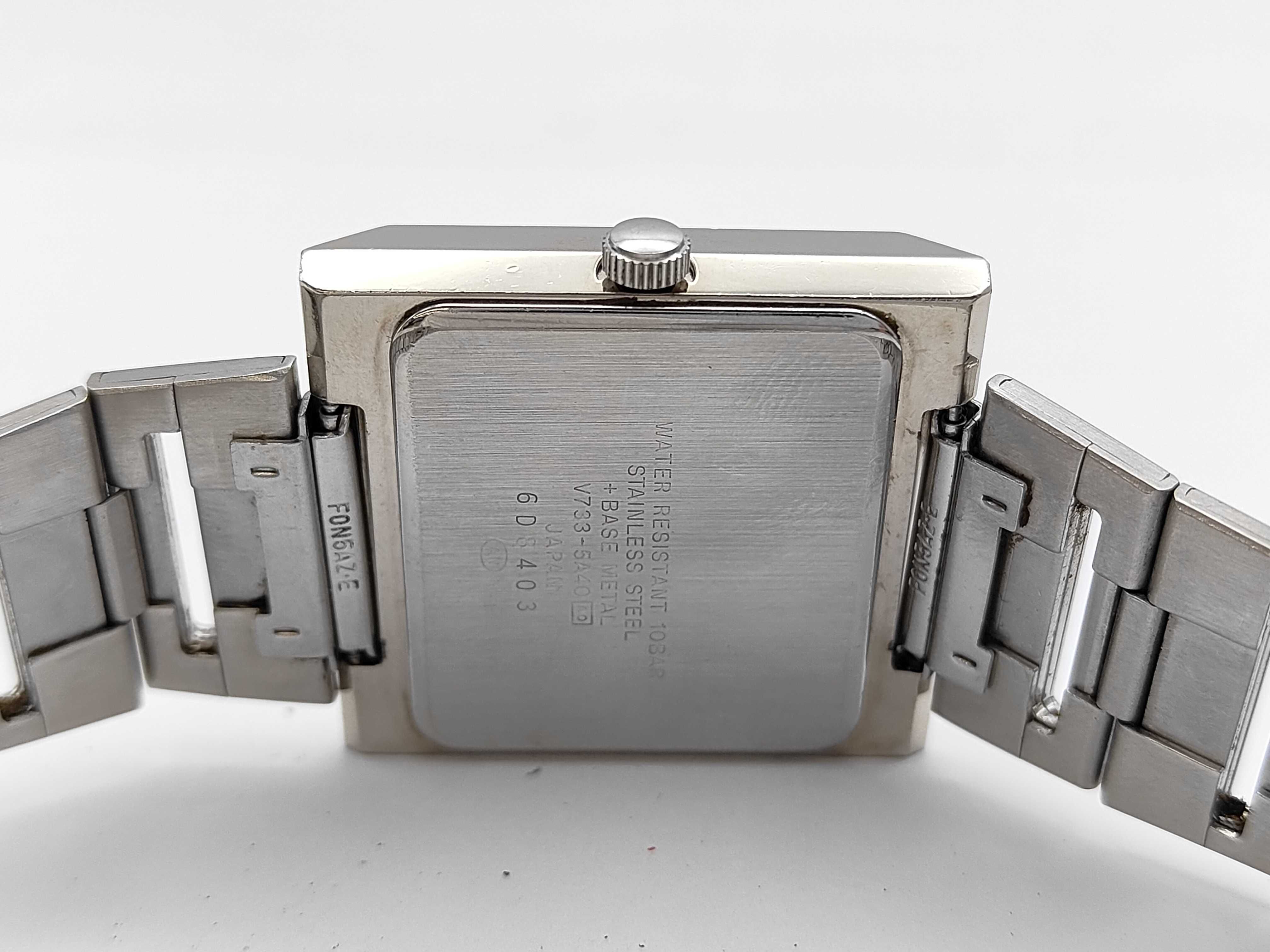 Vintage Alba AKA V733-5A40 Yellow Dial Stainless Steel Wristwatch