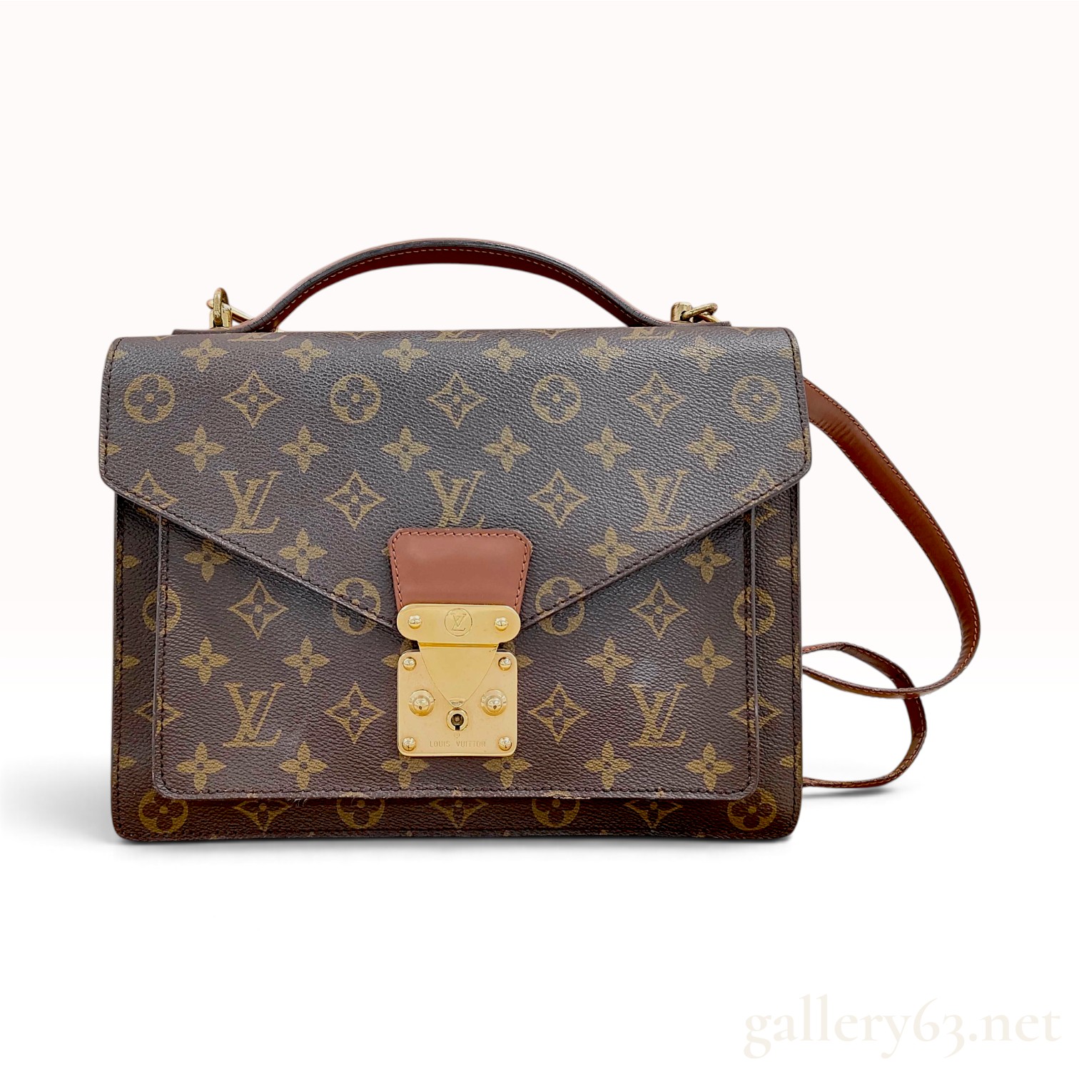 Vintage Louis Vuitton Monogram Coated Canvas Top Handle Handbag