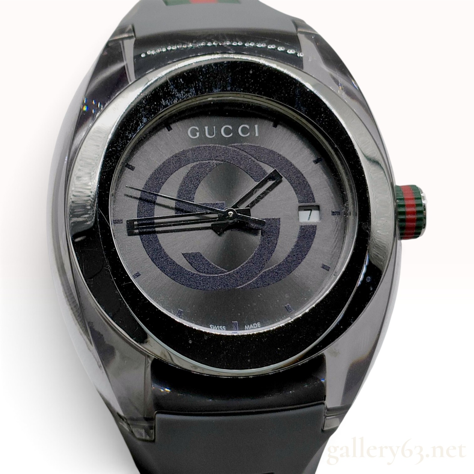 Gucci Sync Gray Resin and Stainless Steel Wristwatch 44mm