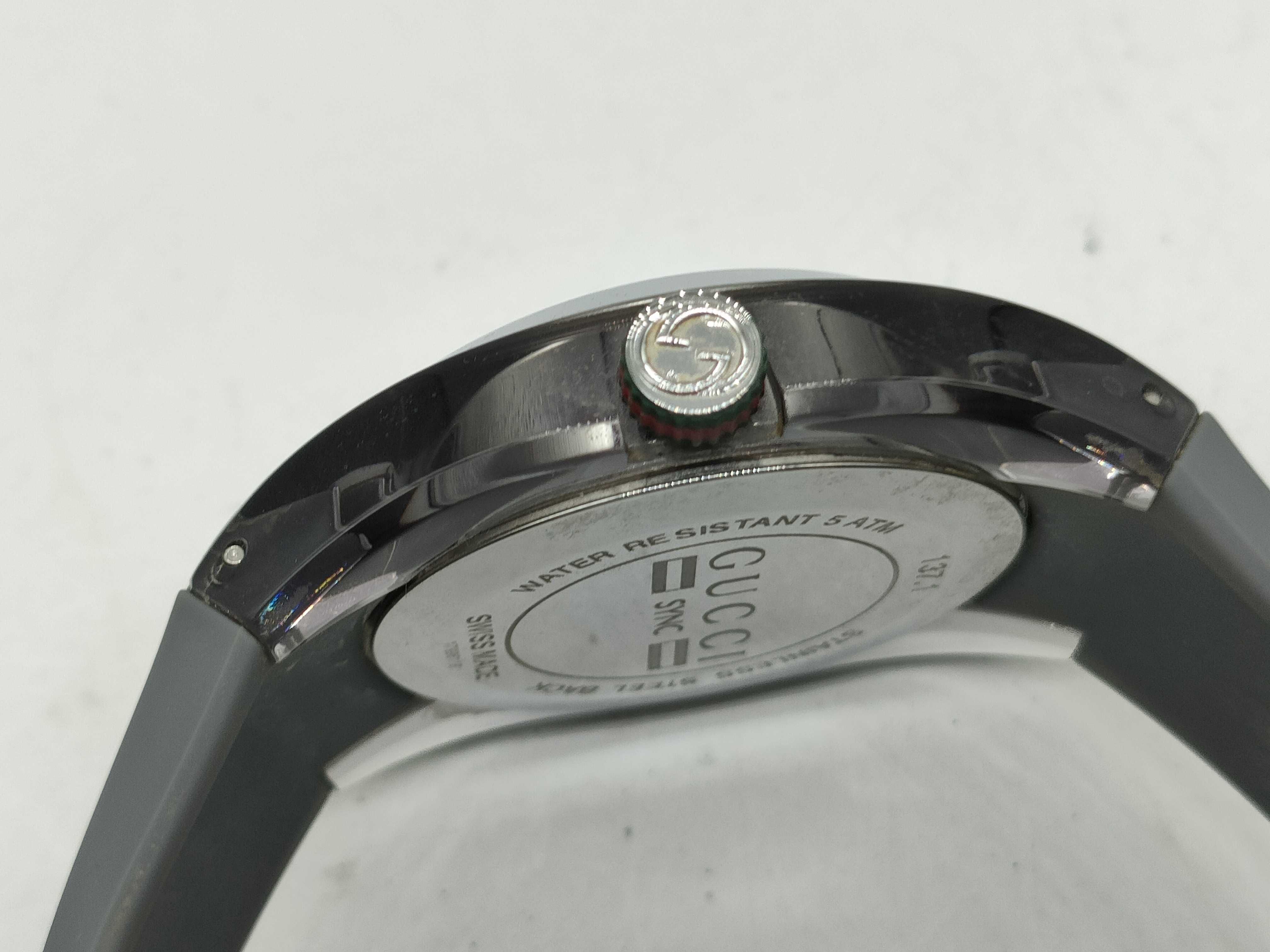 Gucci Sync Gray Resin and Stainless Steel Wristwatch 44mm