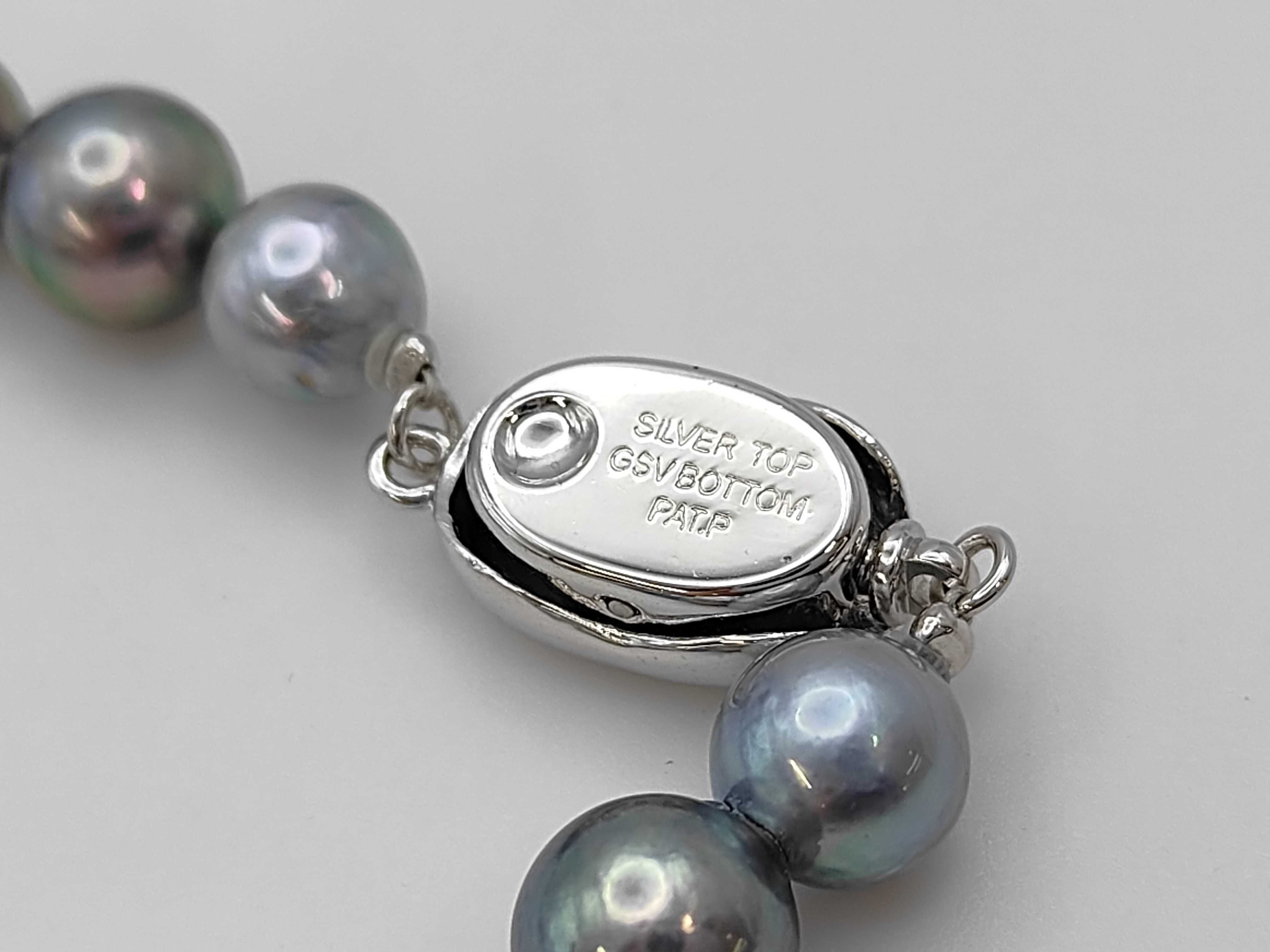 A Vintage Multicolor Cultured Pearl and Crystal Necklace with Silver Clasp