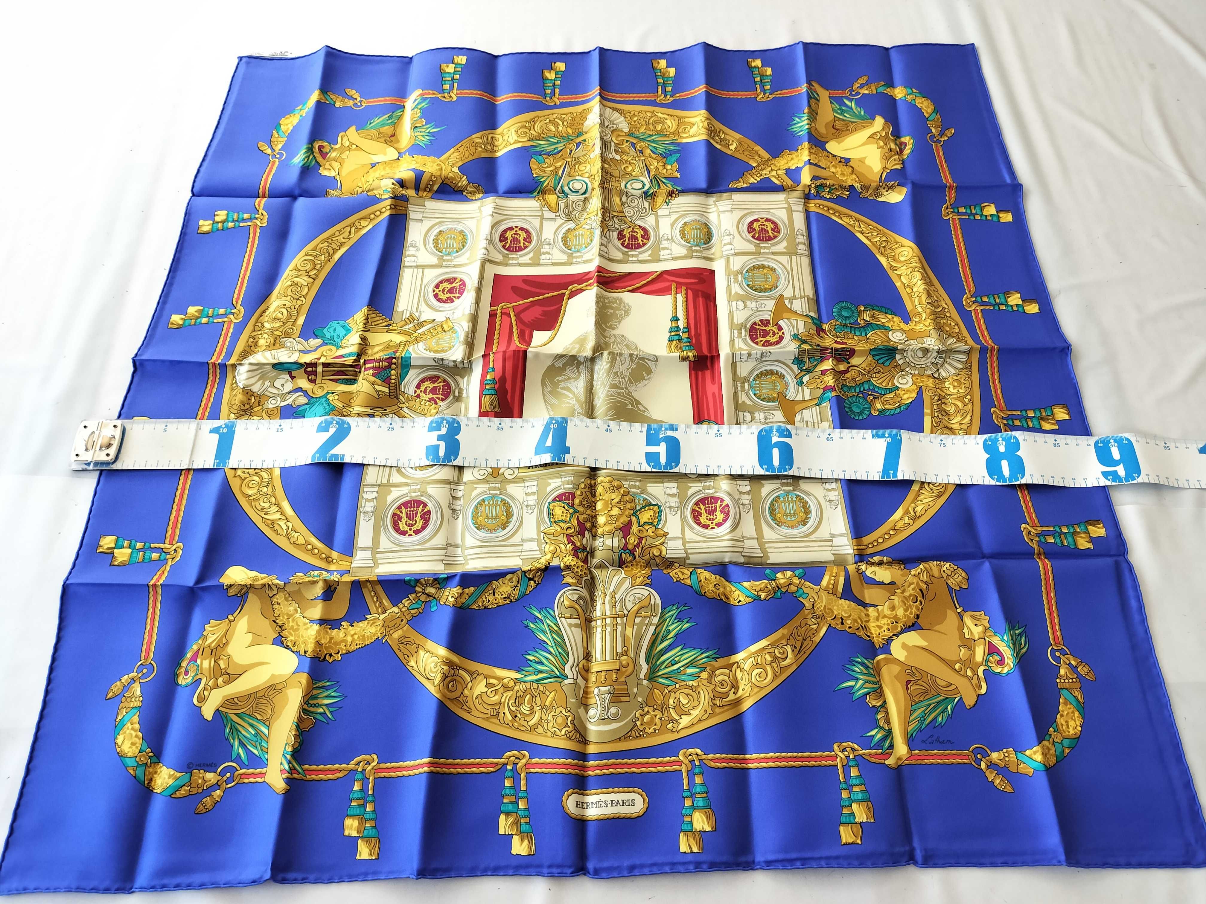Vintage Hermes Hommage a Charles Garnier Silk Carre 90