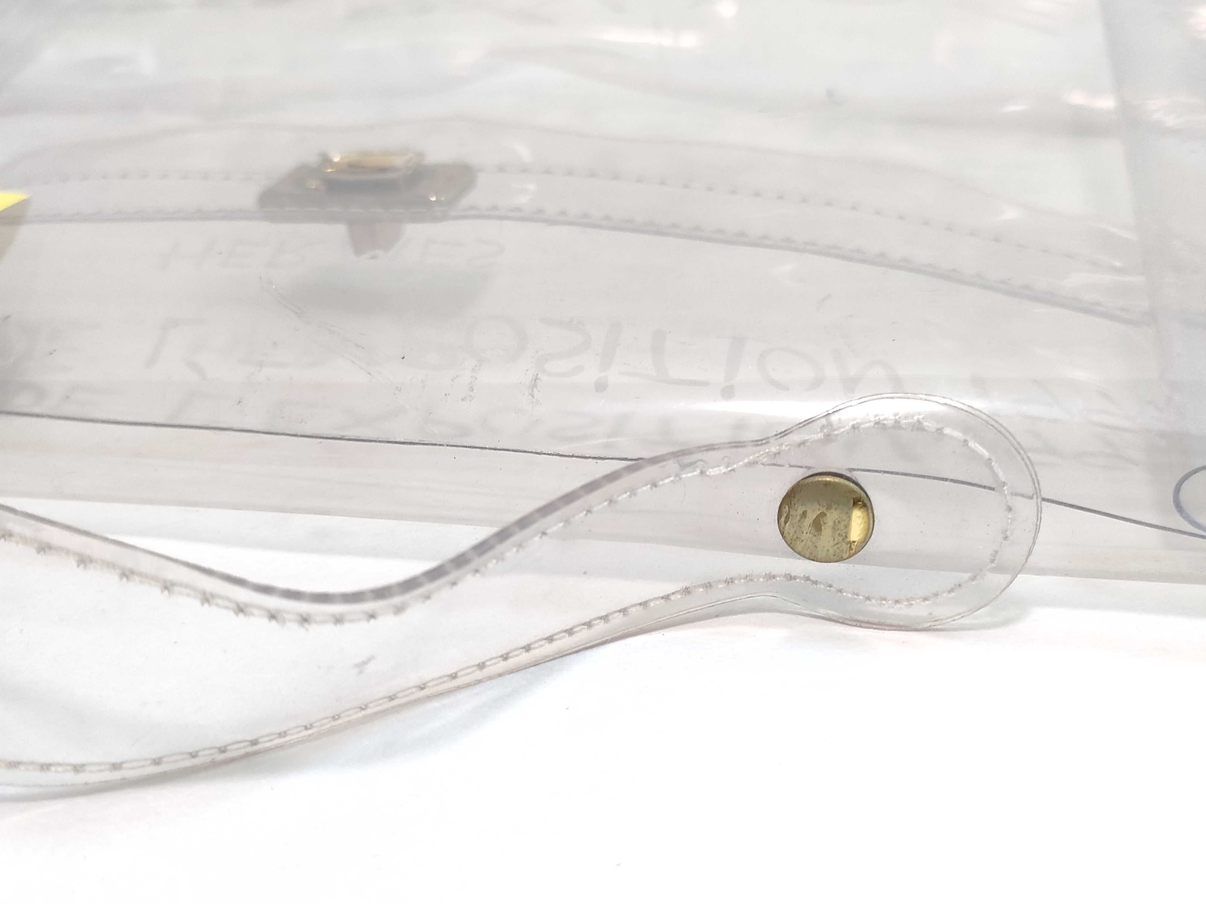 Vintage Hermes Souvenir de l'Exposition 1997 Clear Vinyl Kelly 40 Handbag