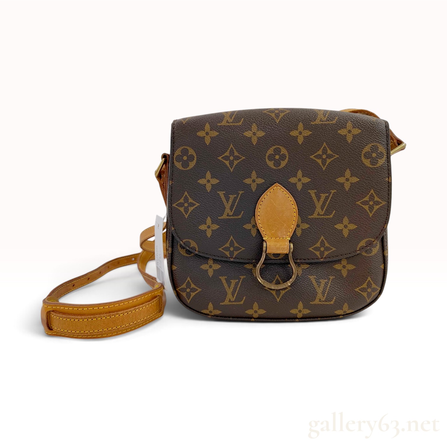 Vintage Louis Vuitton Monogram Saint Cloud PM Brown Coated Canvas Crossbody Bag