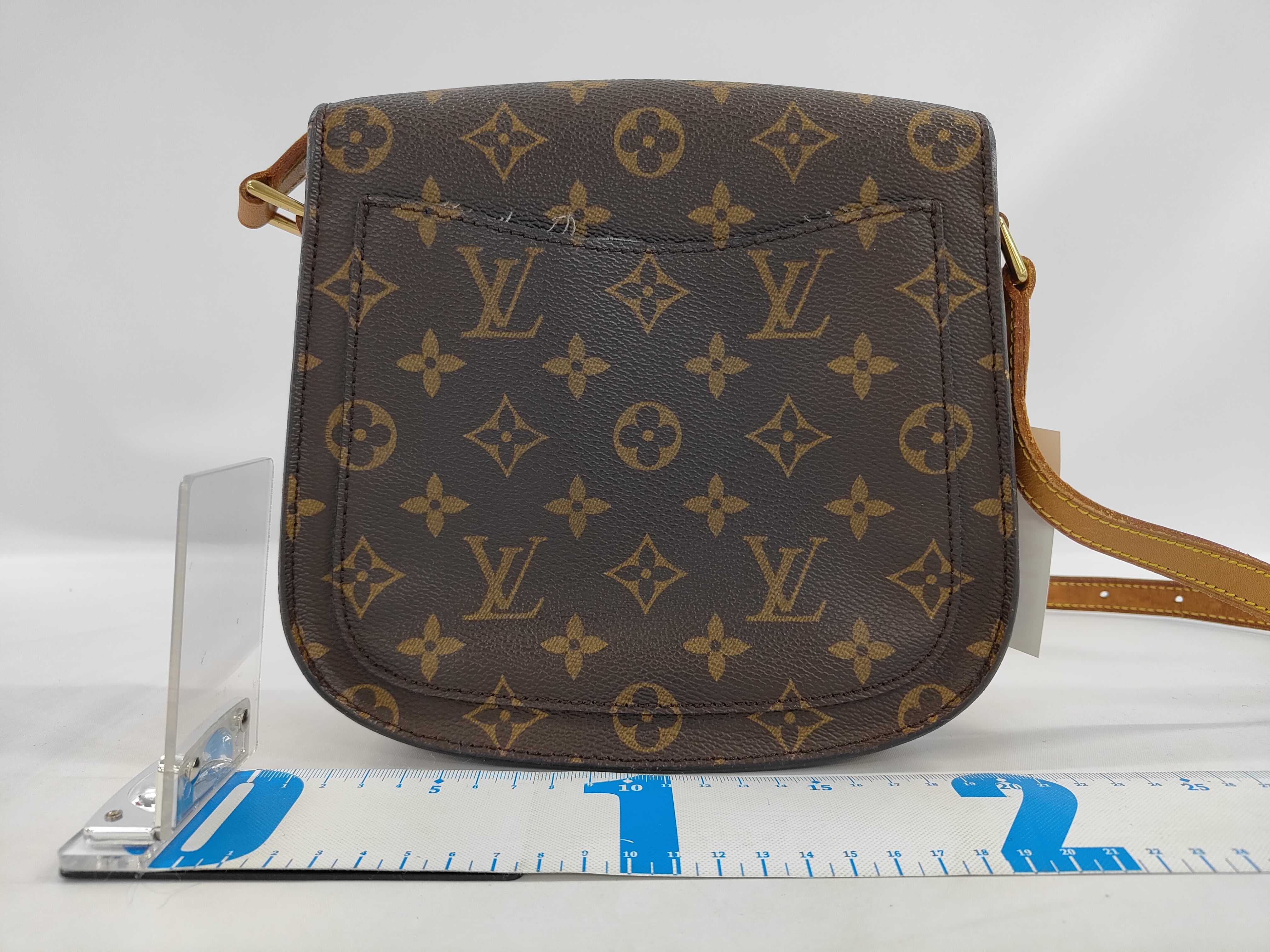 Vintage Louis Vuitton Monogram Saint Cloud PM Brown Coated Canvas Crossbody Bag