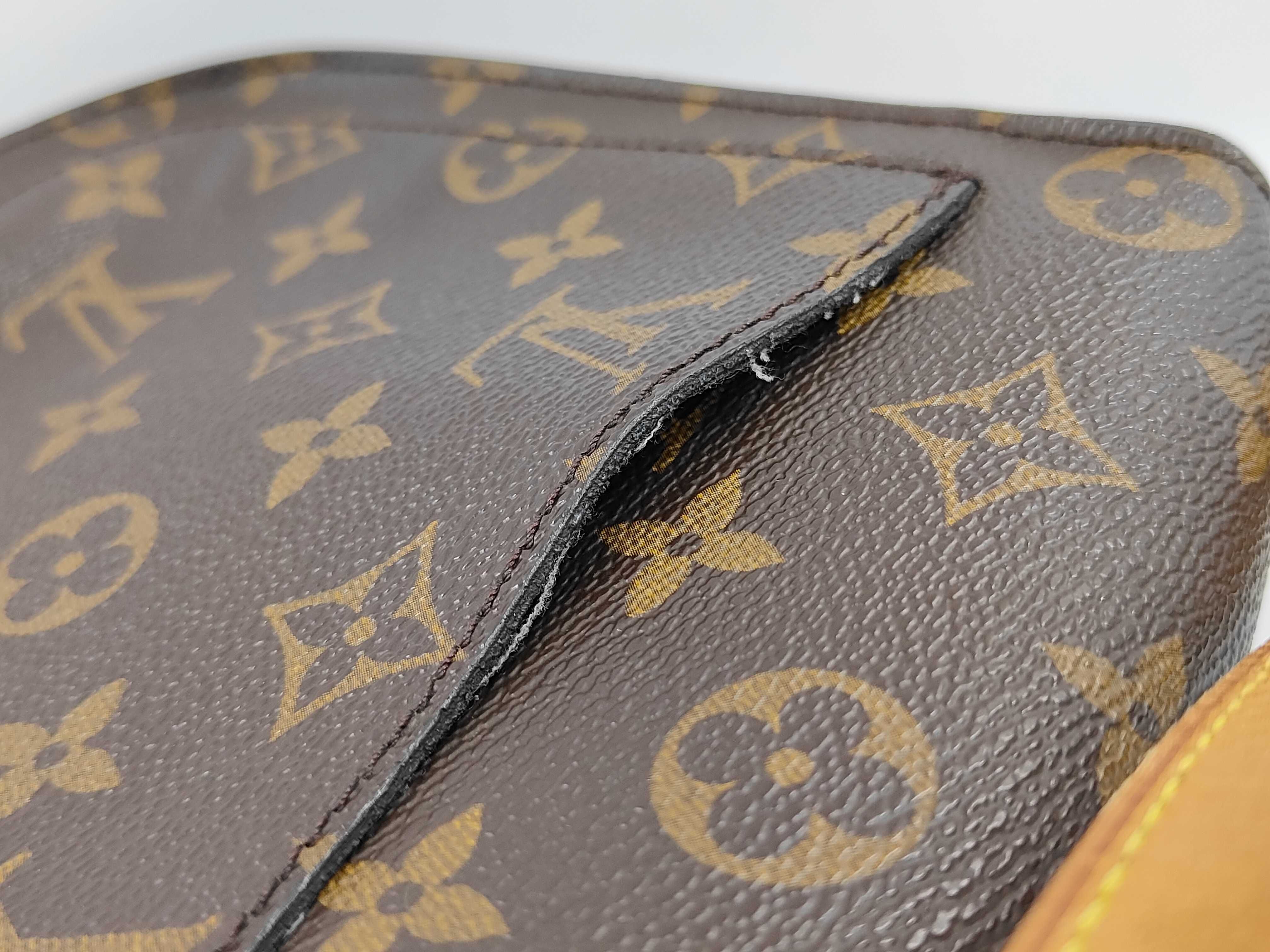 Vintage Louis Vuitton Monogram Saint Cloud PM Brown Coated Canvas Crossbody Bag