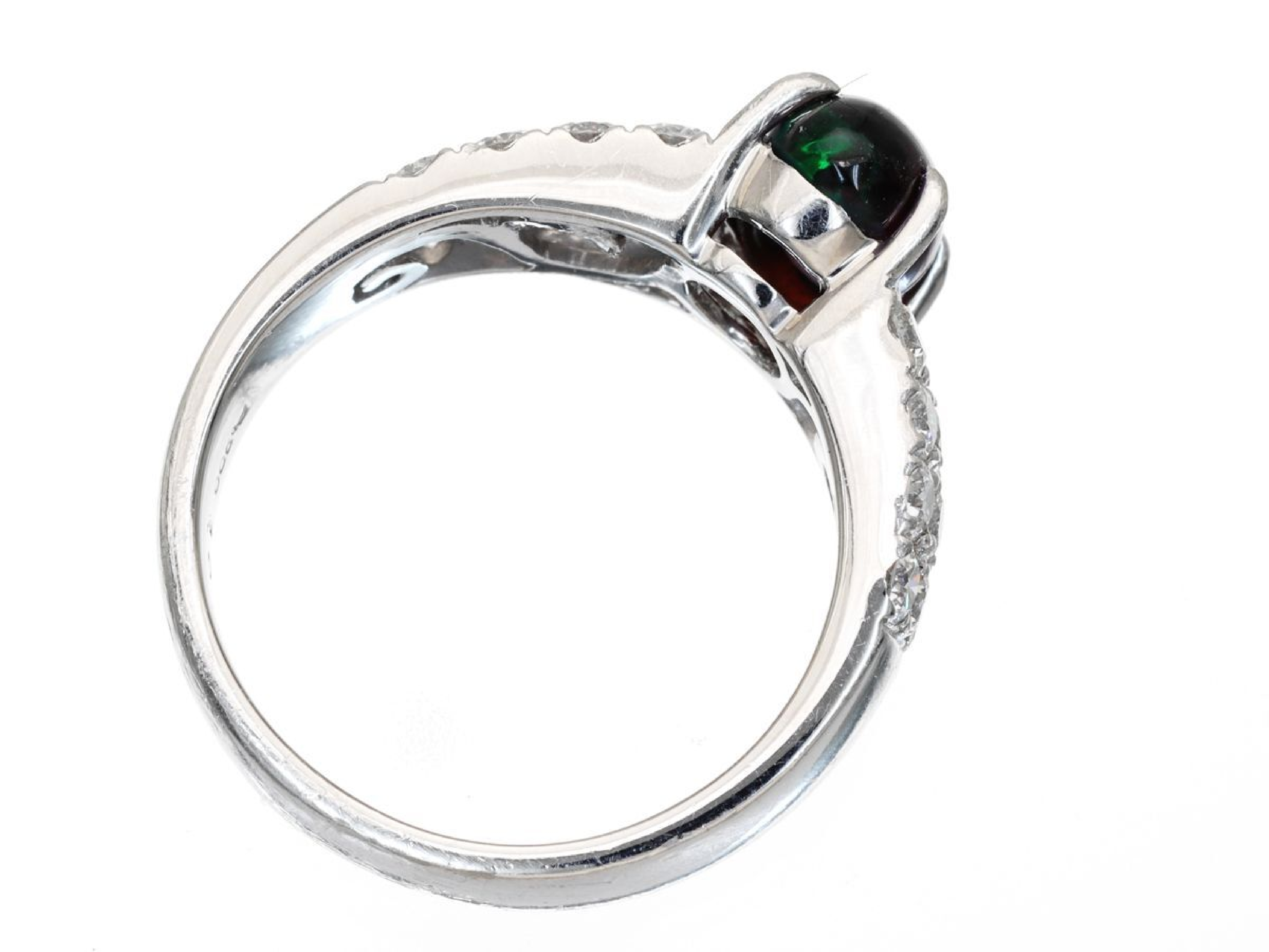 Pt900 1.322ct Natural Black Opal and 1.00ctw Natural Diamond Cocktail Ring with Memo