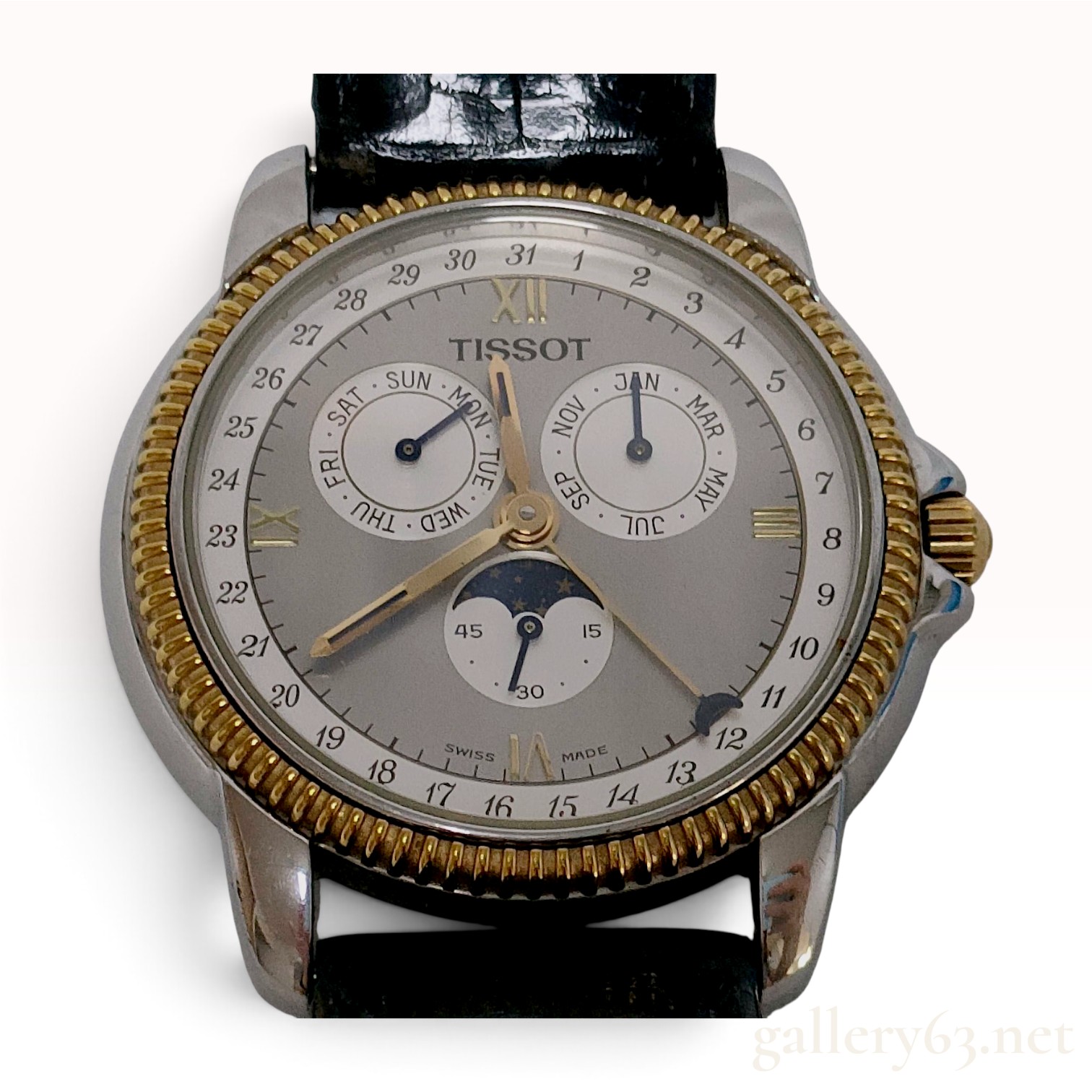 Tissot Casablanca Triple Calendar Moonphase Stainless Steel and Gold-Tone Wristwatch