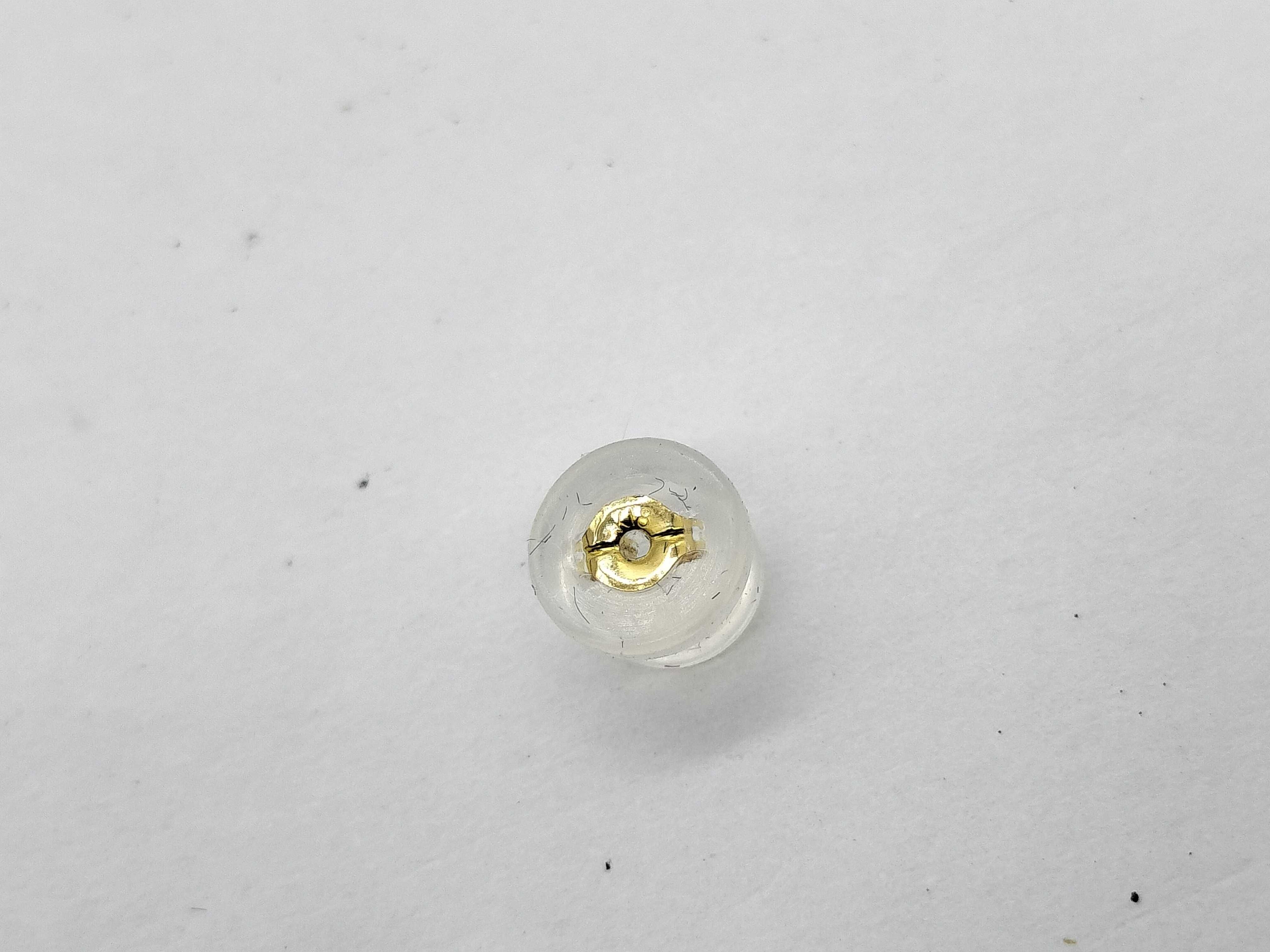 18 Karat Yellow Gold and Natural Pink Conch Shell Stud Earrings with Sorting Memo