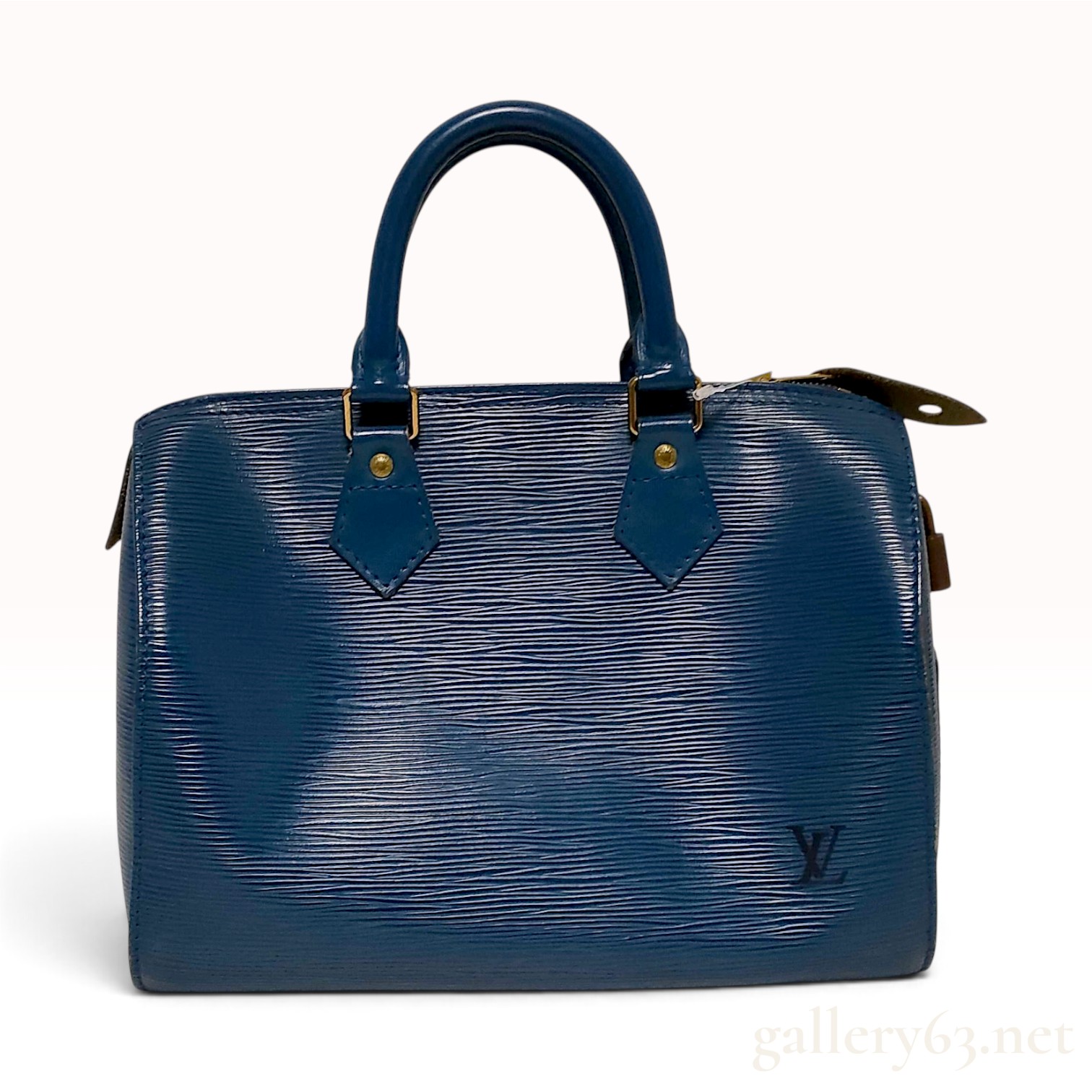 Vintage Louis Vuitton Speedy 30 Toledo Blue Epi Leather Top Handle Bag