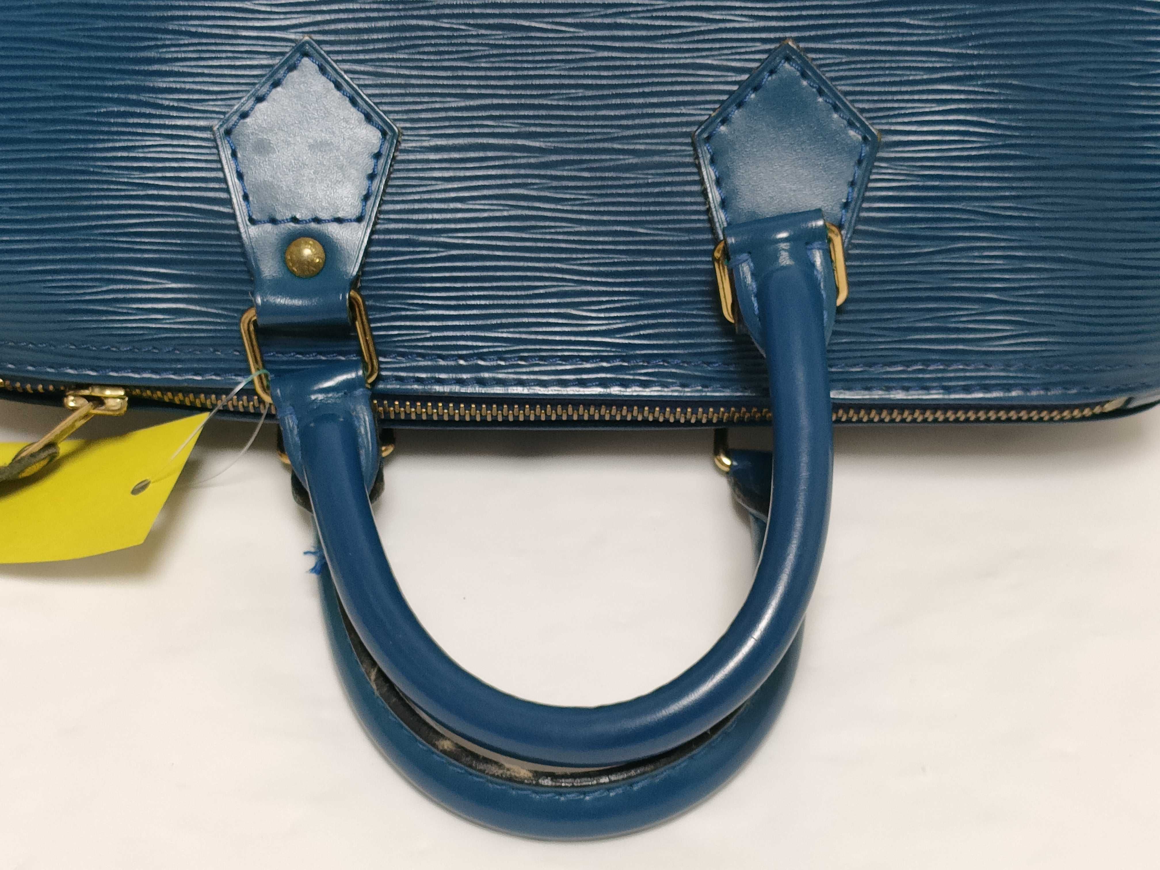 Vintage Louis Vuitton Speedy 30 Toledo Blue Epi Leather Top Handle Bag
