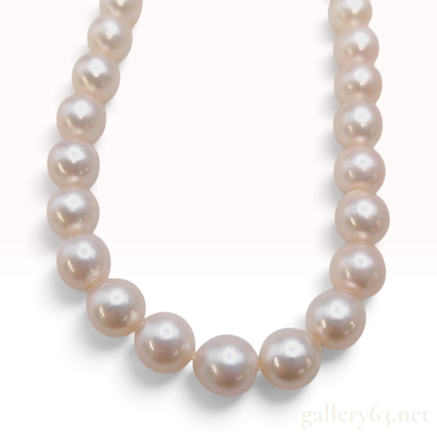 Silver and 7mm to 8mm Cultured Pearl Single Strand Necklace 42cm