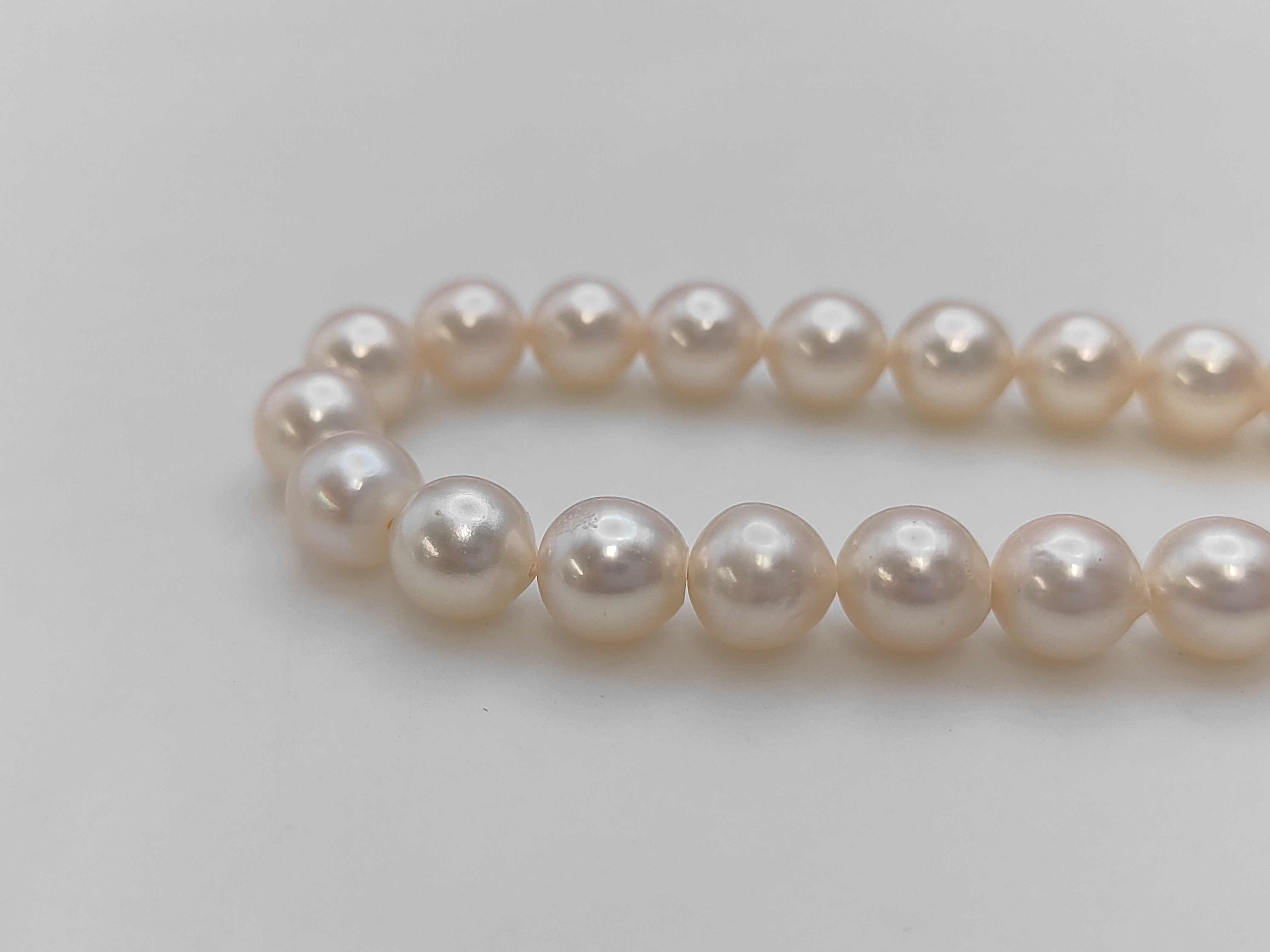 Silver and 7mm to 8mm Cultured Pearl Single Strand Necklace 42cm