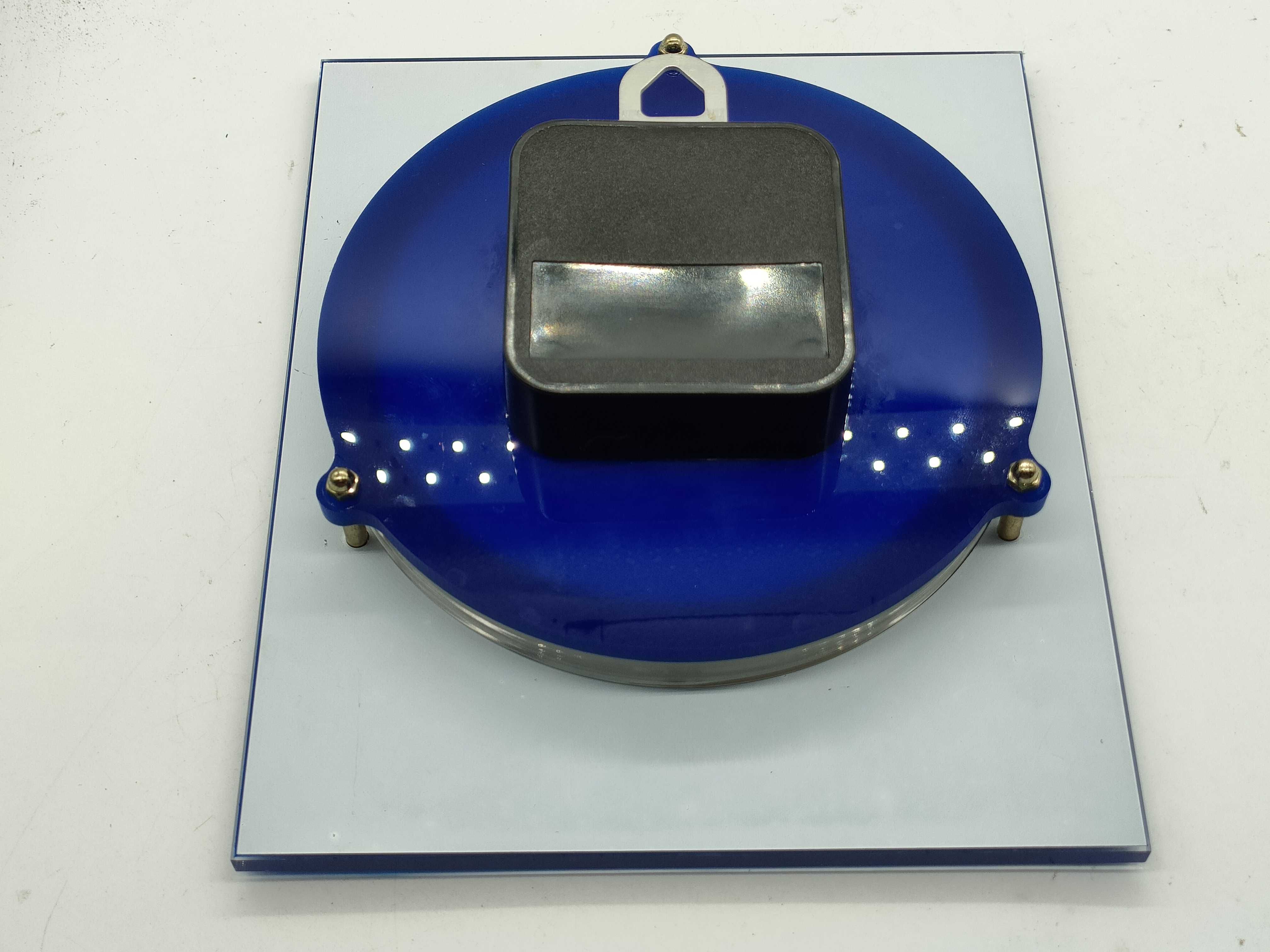 Corum Admiral's Cup Blue Acrylic Desk and Wall Clock with Stand