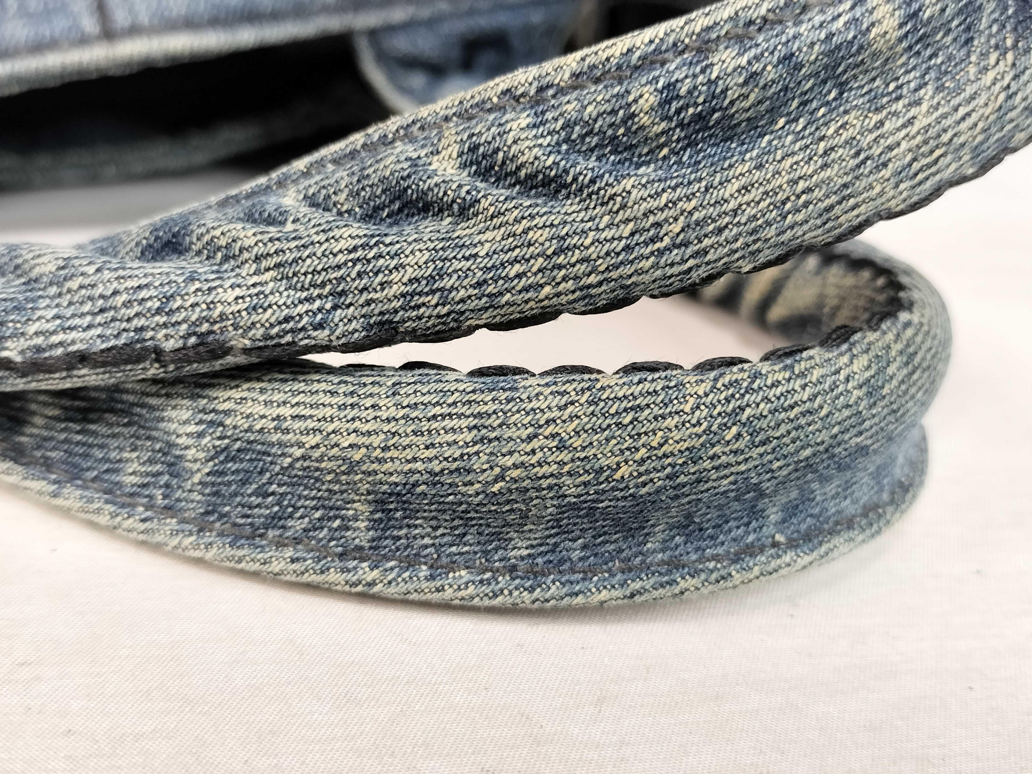 Prada Canapa Light Blue Denim Tote Bag