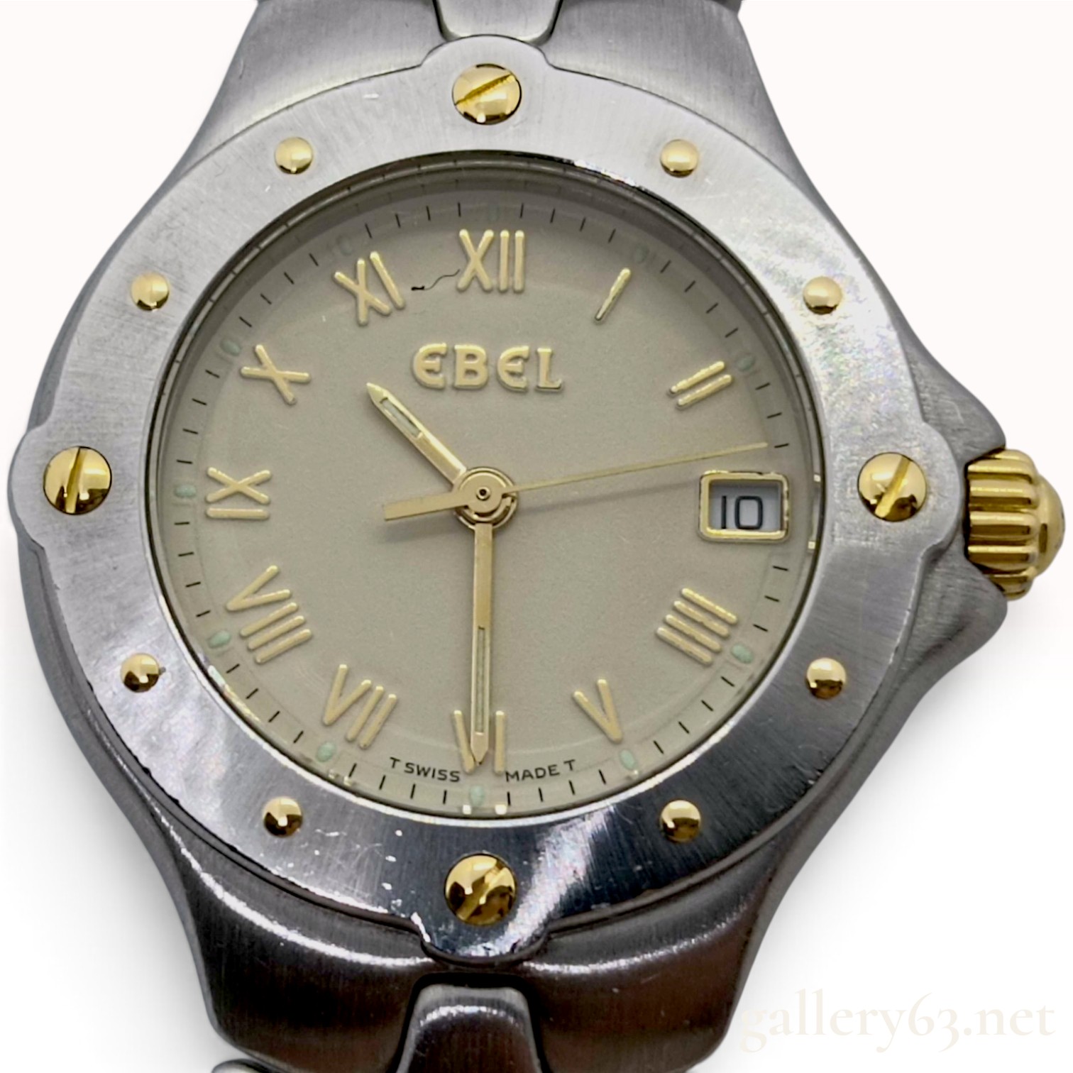 EBEL Sportwave Champagne Dial Stainless Steel and Gold Toned Ladies Wristwatch