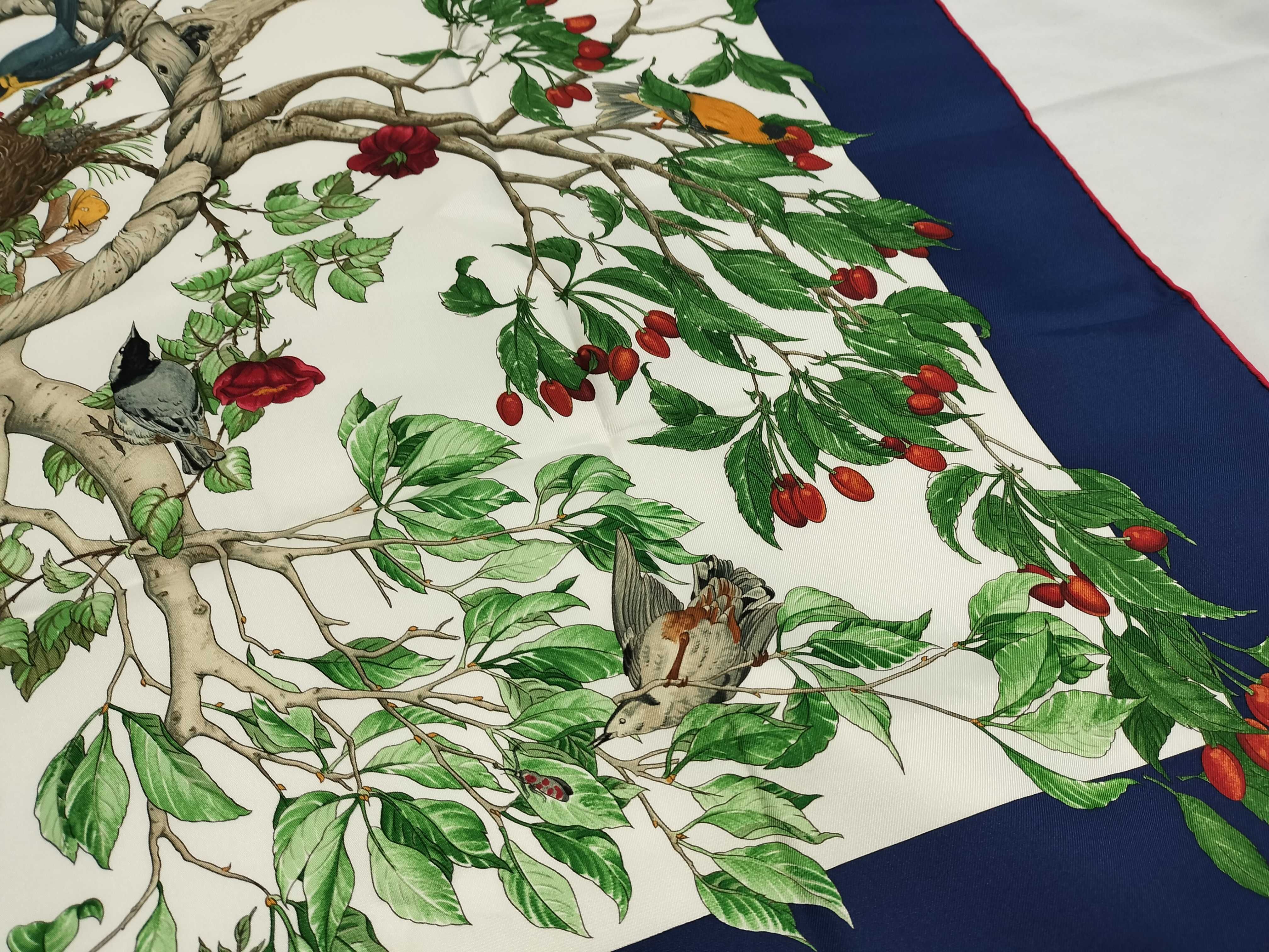 Vintage Hermes Au Coeur des Bois (In the Heart of the Woods) Silk Carre 90