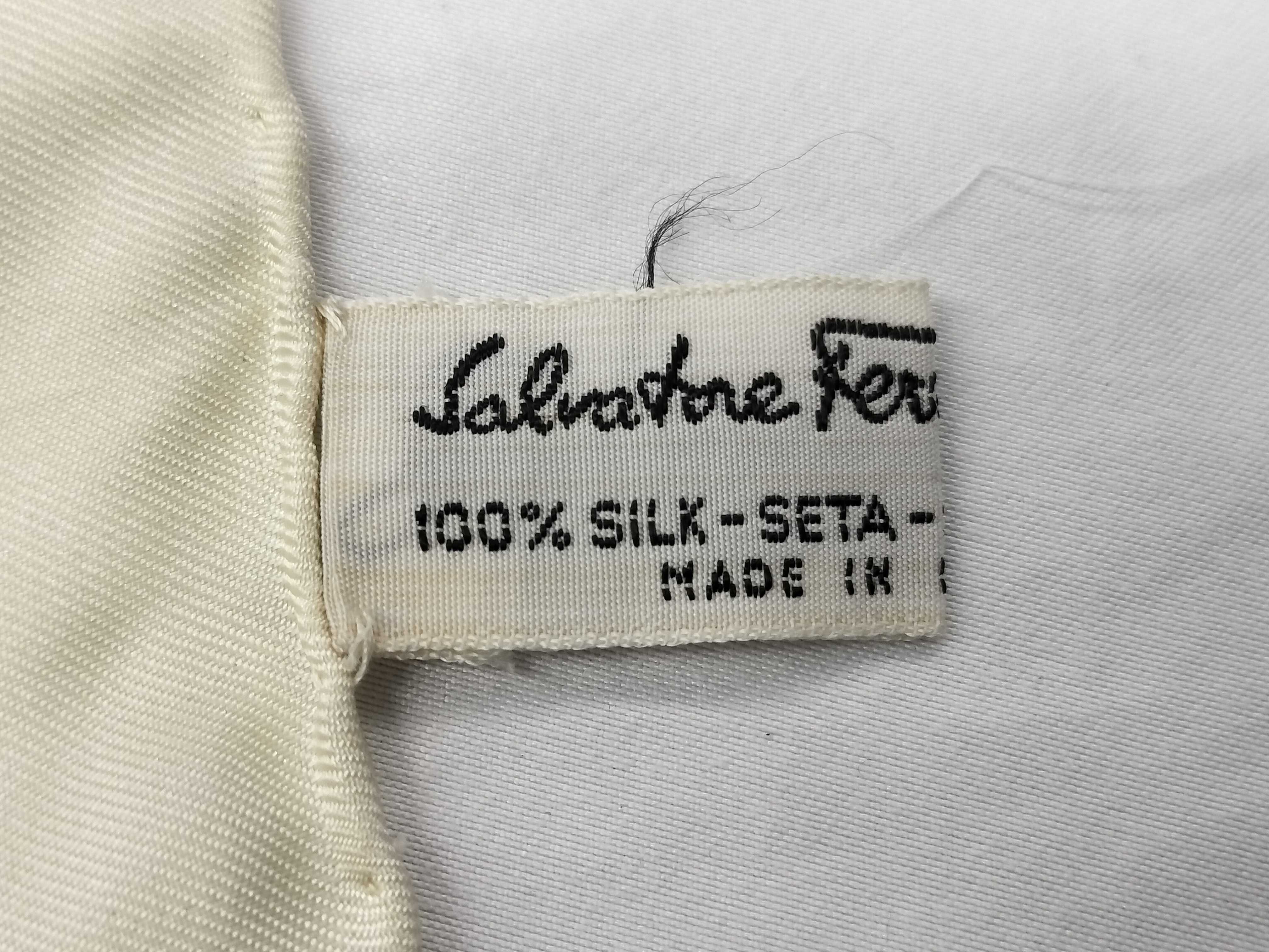Vintage Salvatore Ferragamo Tiger Leopard and Polo Silk Scarf 90 cm