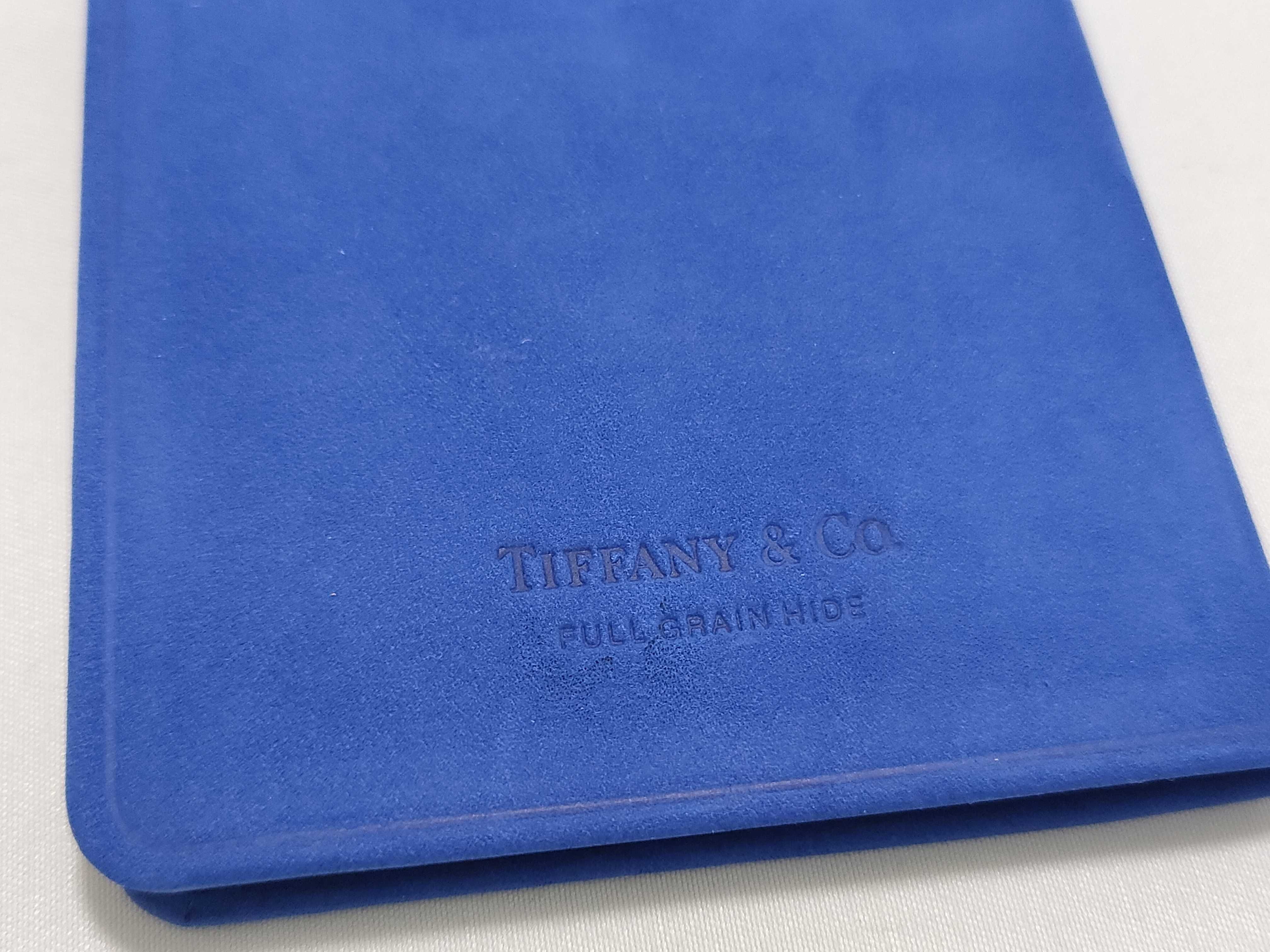 Tiffany & Co. Blue Suede Address Book and Hermes Knotting Cards with Boxes