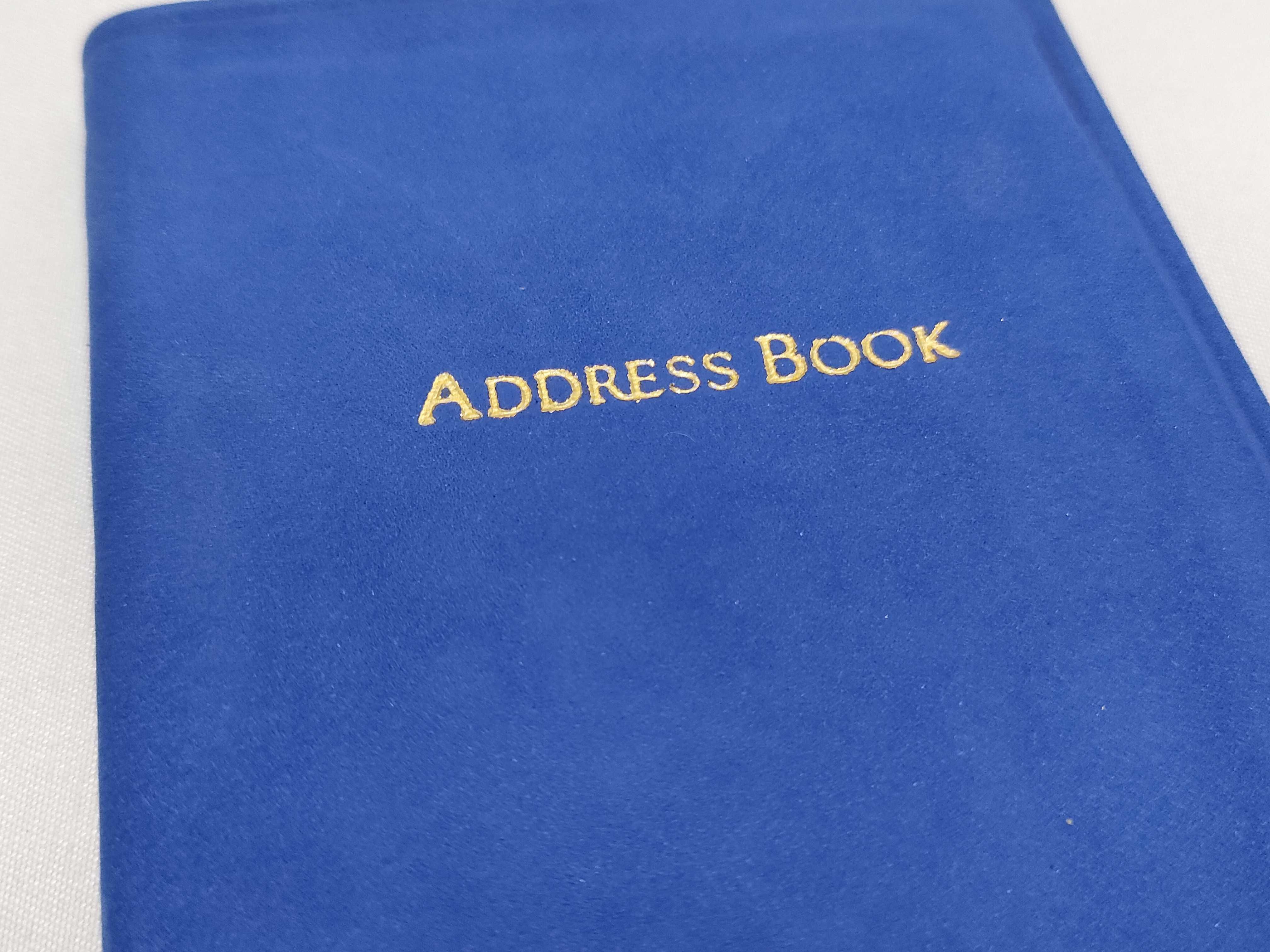 Tiffany & Co. Blue Suede Address Book and Hermes Knotting Cards with Boxes
