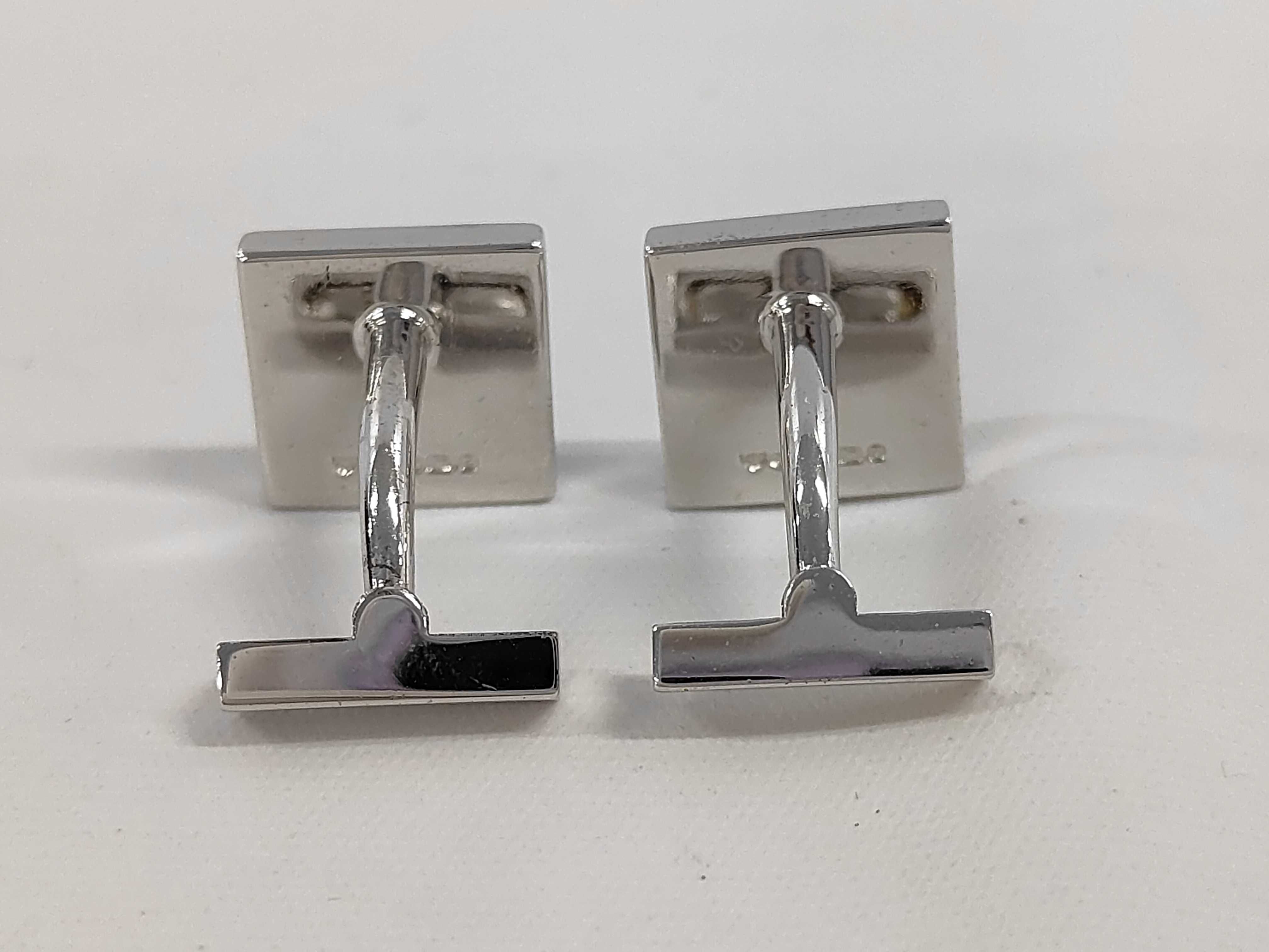 Louis Vuitton Damier 4 Sterling Silver Cufflinks with Case