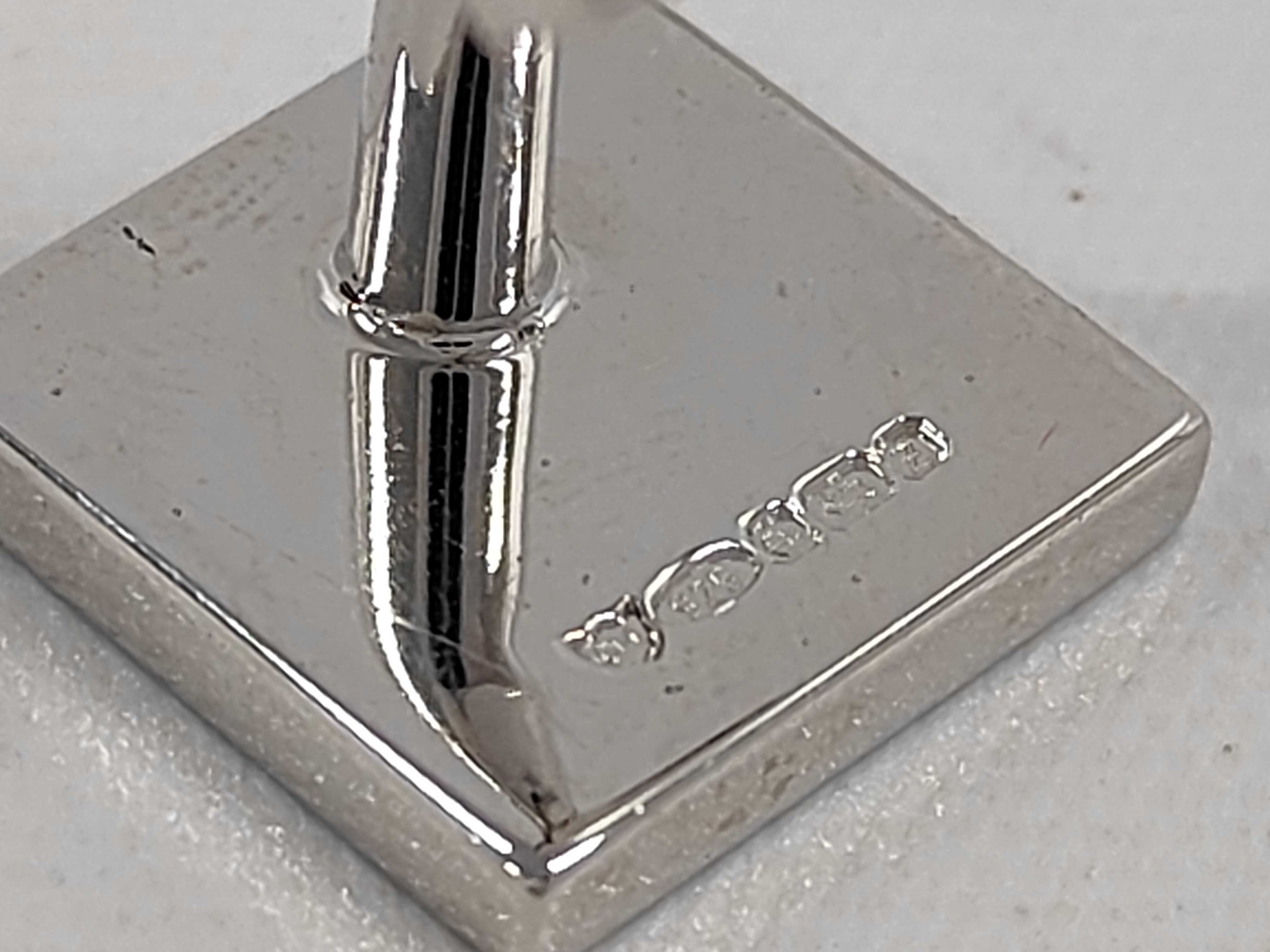 Louis Vuitton Damier 4 Sterling Silver Cufflinks with Case